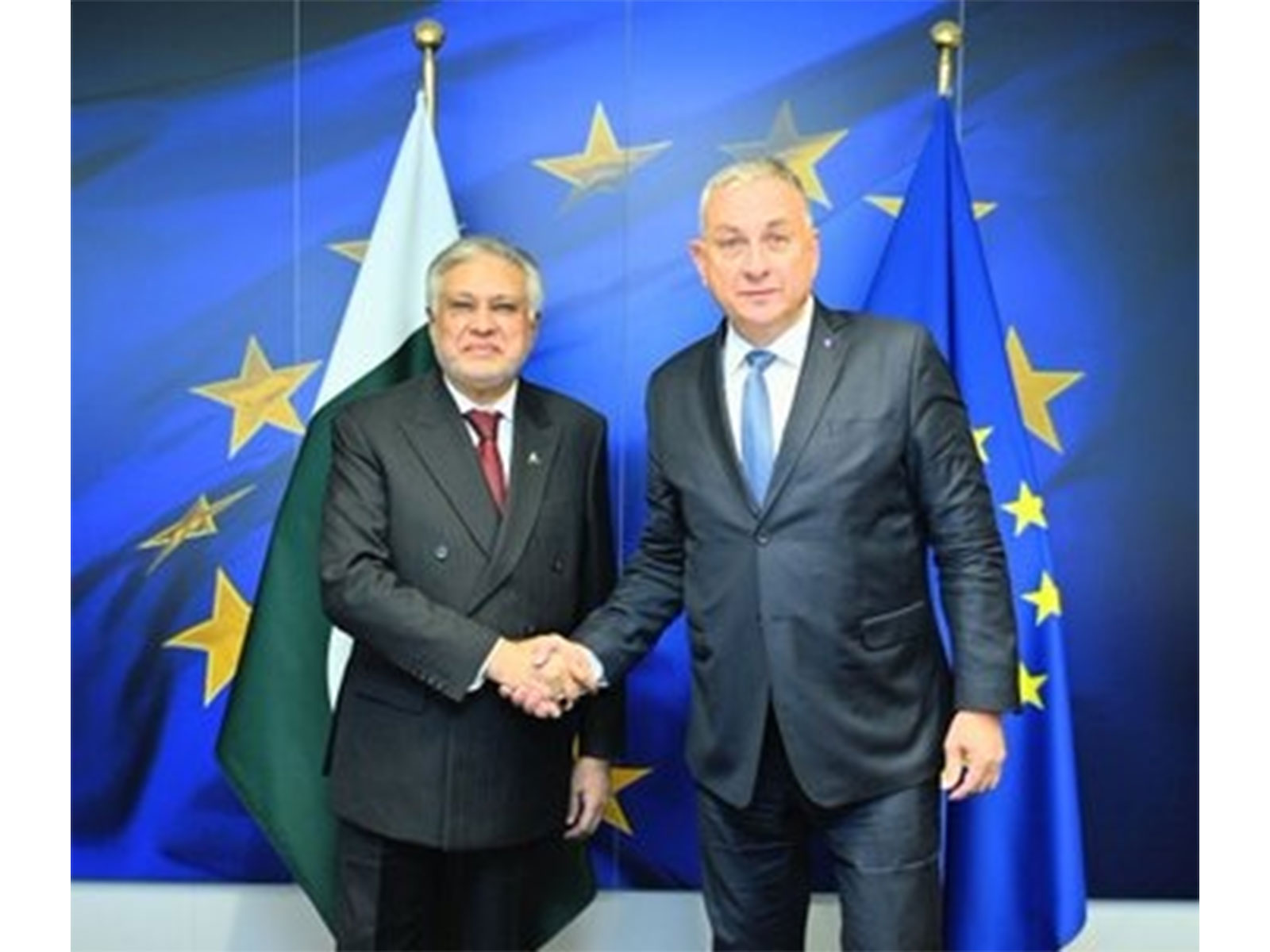 Ishaq Dar during his Brussels visit, which comes under EU scrutiny amid Pakistan's rights crisis. (Photo: X/@ForeignOfficePk)