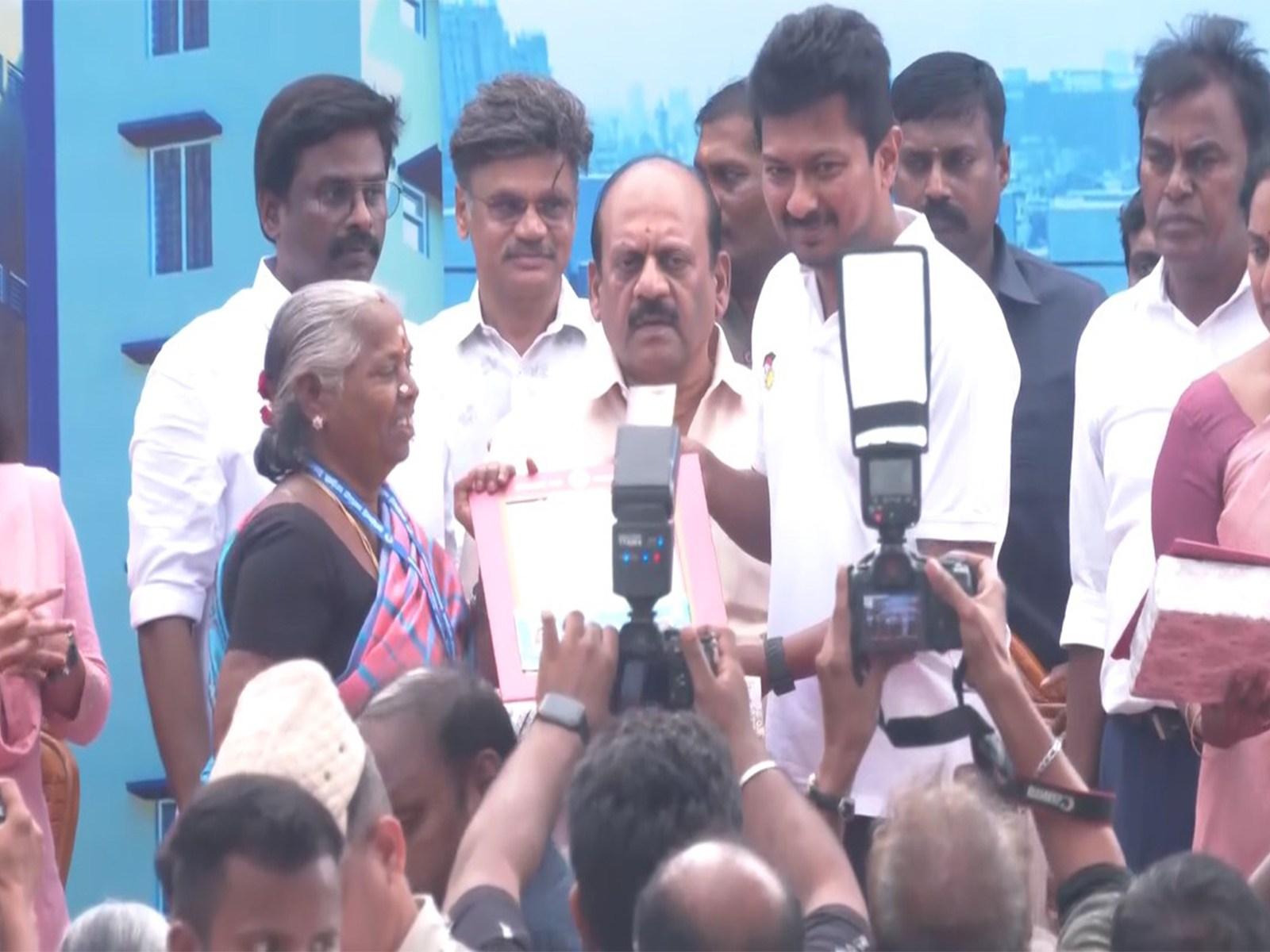 Tamil Nadu Deputy CM Udhayanidhi Stalin inaugurates 584 newly constructed apartments (Photo/ANI)