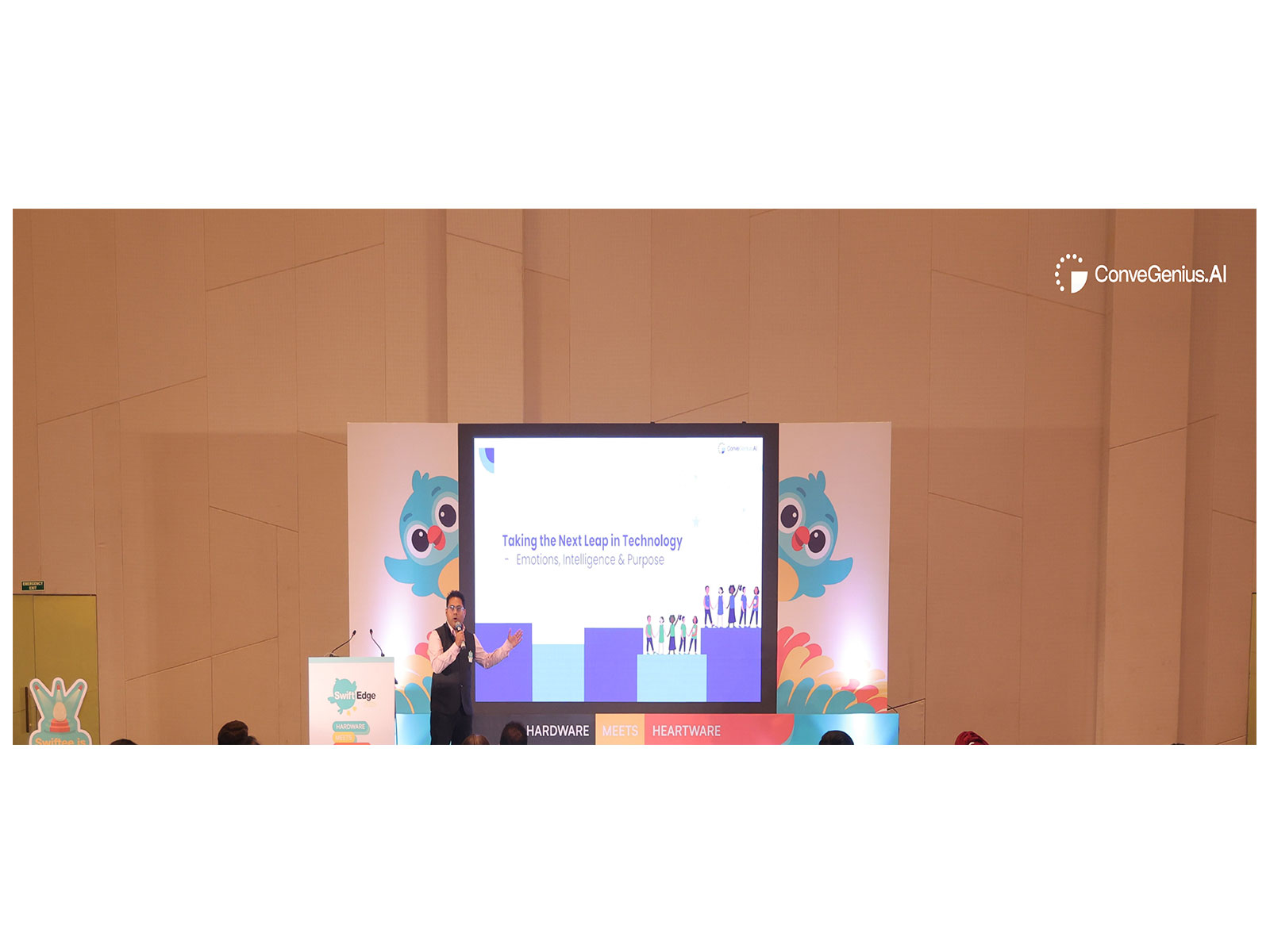 Mr Jairaj Bhattacharya, CEO & MD, ConveGenius Group at the launch of Swiftee