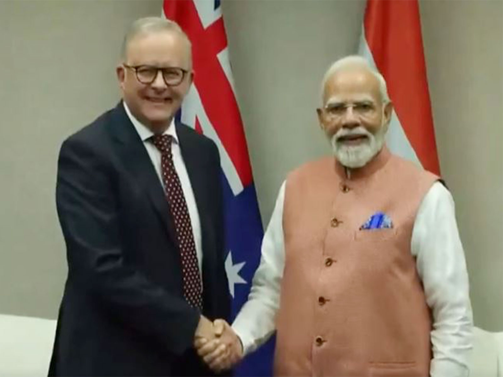 Australian PM Anthony Albanese with PM Narendra Modi (Photo/ANI DD)