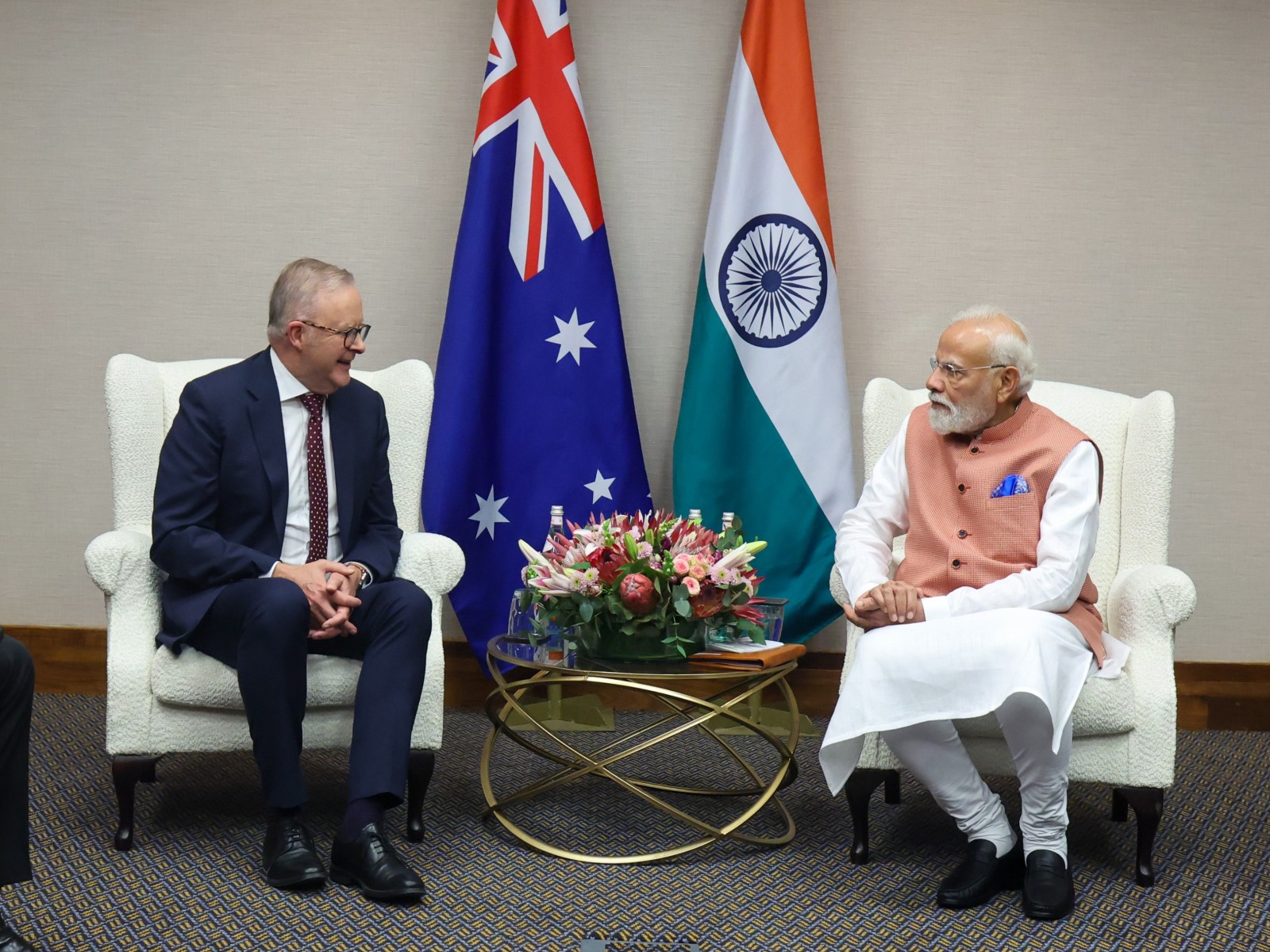 Prime Minister Narendra Modi with Prime Minister Antony Albanese of Australia (Photo: X@MEAIndia)