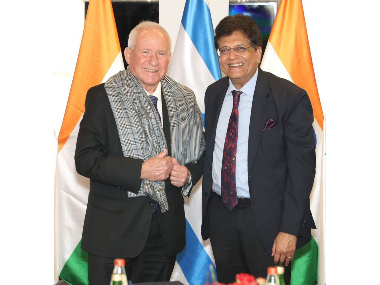 Piyush Goyal, Union Minister of Commerce and Industry; Avi Dichter, Israel's Minister of Agriculture and Food Security (Photo/@PiyushGoyal)
