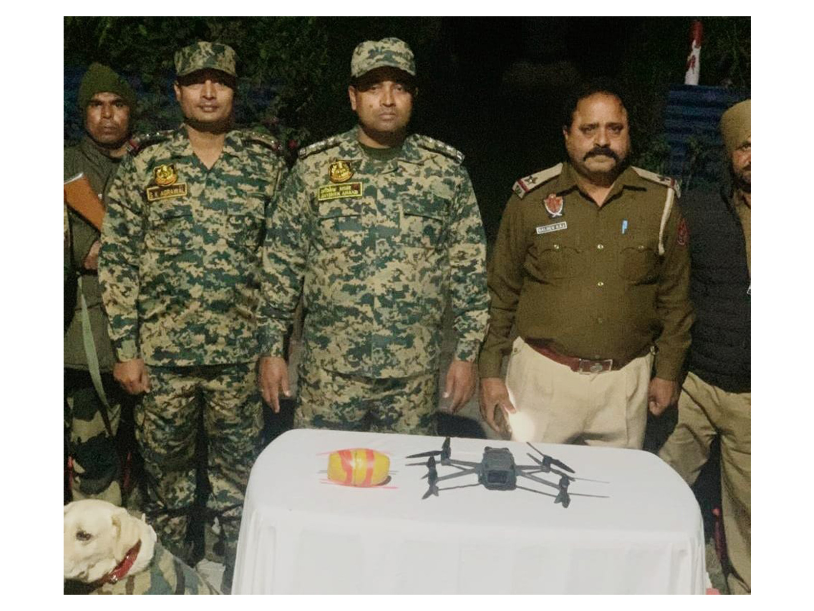 BSF recovers a drone, ICE, drug and pistol parts along the Ferozepur border (Photo/ANI)