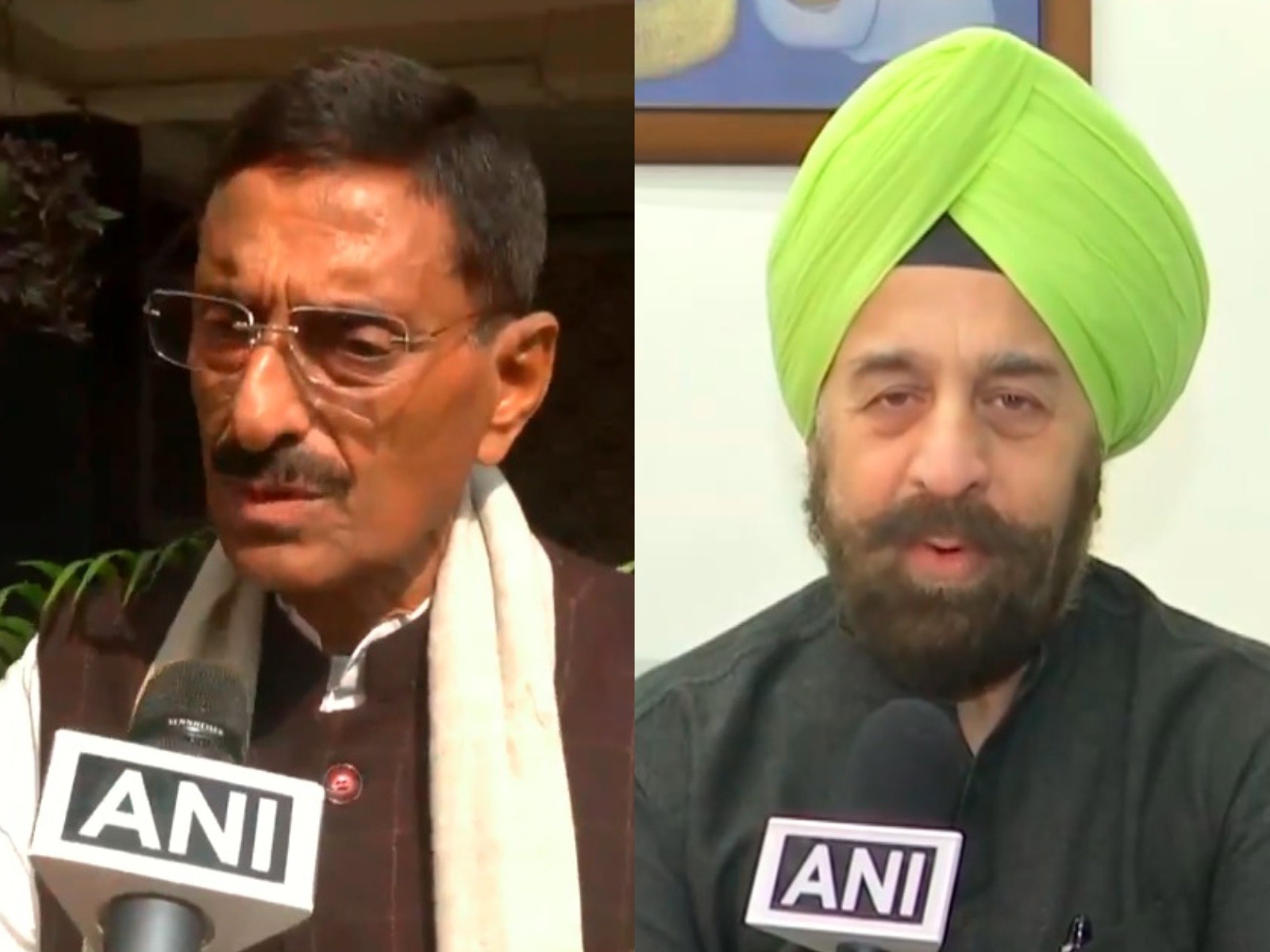 Minister of State for Defence Sanjay Seth and BJP leader RP Singh (Left to Right) (Photo/ANI)