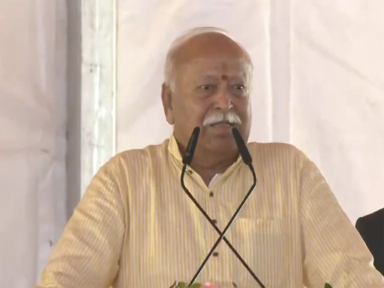  Rashtriya Swayamsevak Sangh (RSS) Sarsanghchalak Mohan Bhagwat (Photo/ANI)