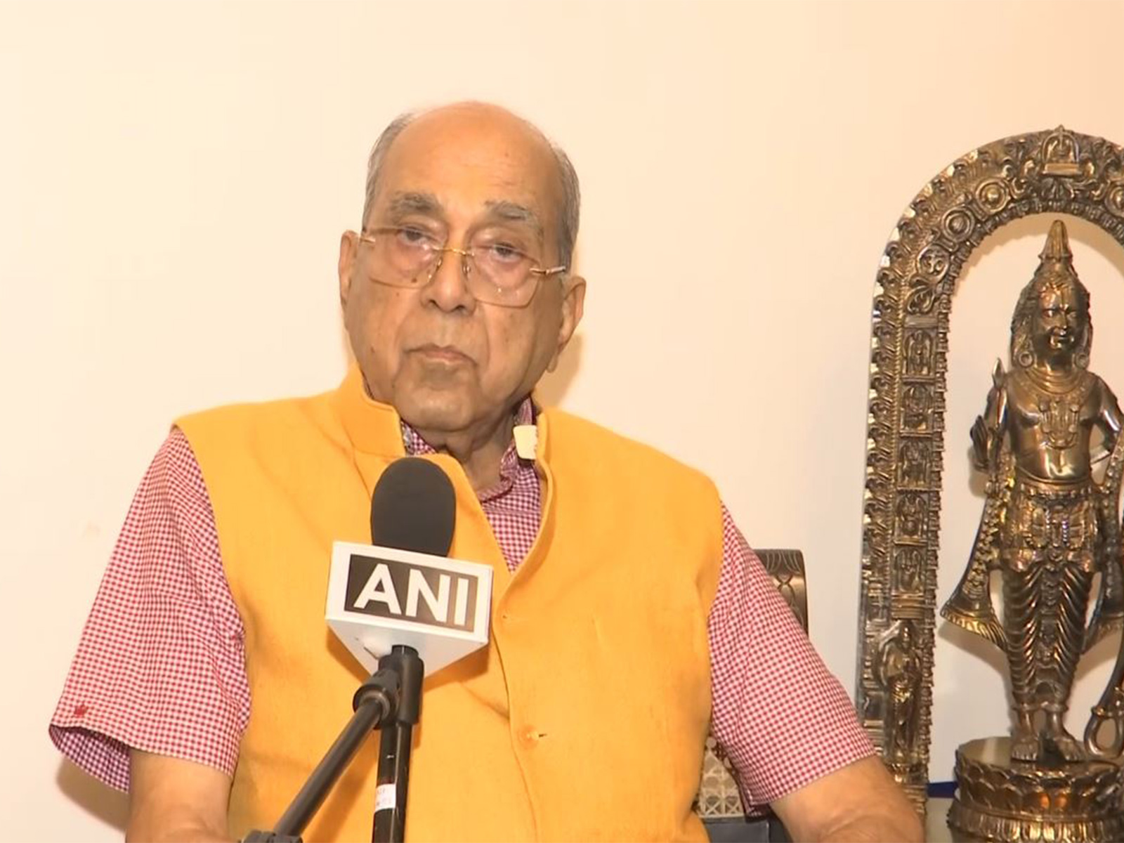 Shri Ram Janmabhoomi Temple Construction Committee Chairman Nripendra Mishra. (Photo/ANI)