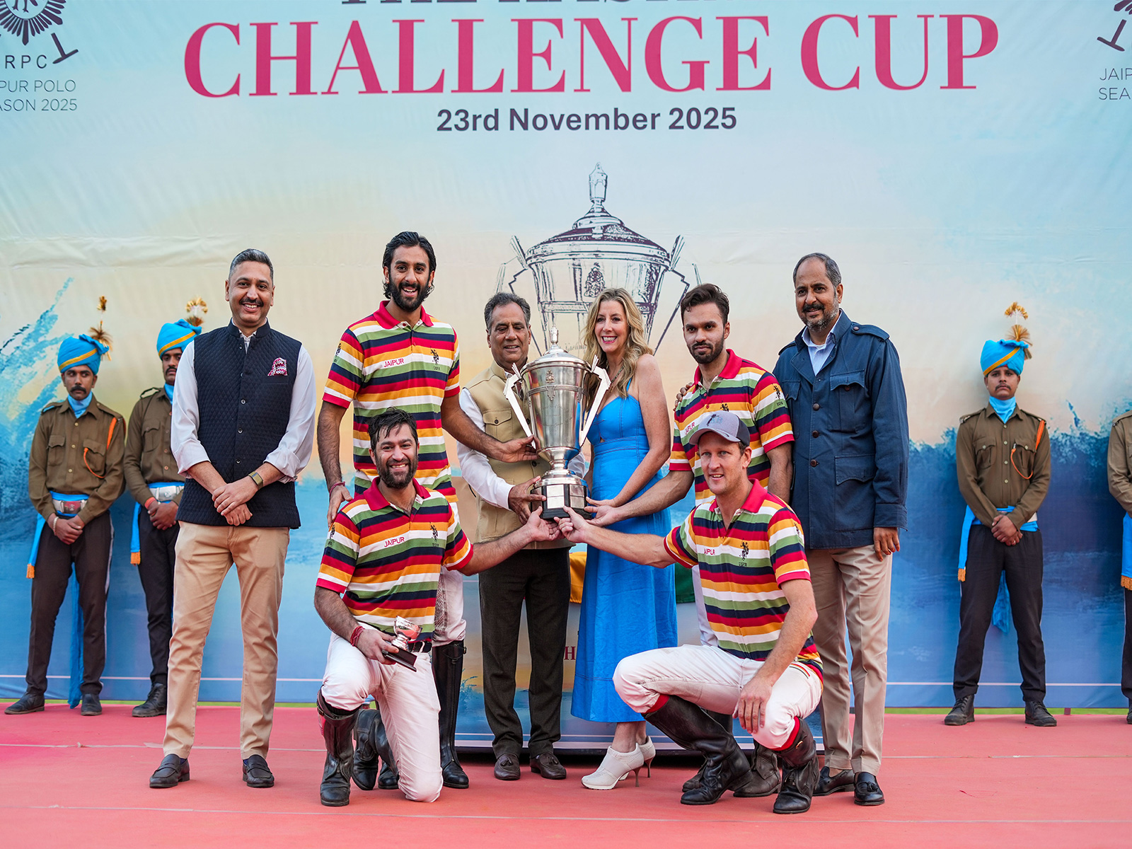 Jaipur Polo Team lifting Kashmir Challenge Cup (Image: Jaipur Polo Team)