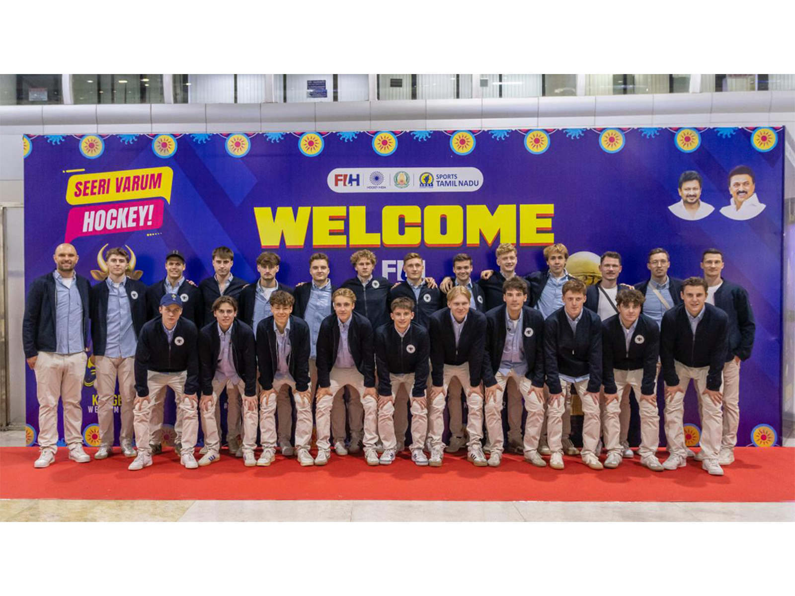 Germany's Junior Hockey Team arriving in Madurai for FIH Hockey Junior World Cup 2025 (Image: HI)