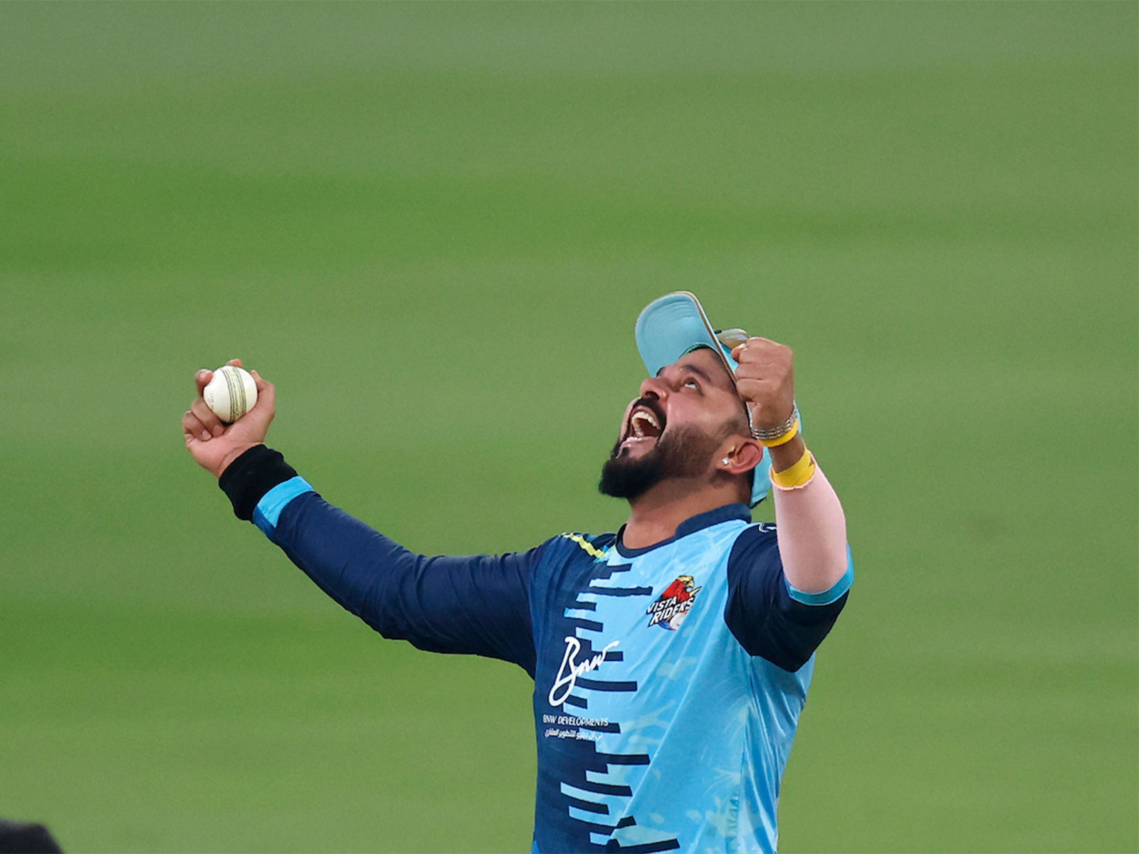 Vista Riders captain Sreesanth during Abu Dhabi T10 League (Image: Abu Dhabi T10 media)