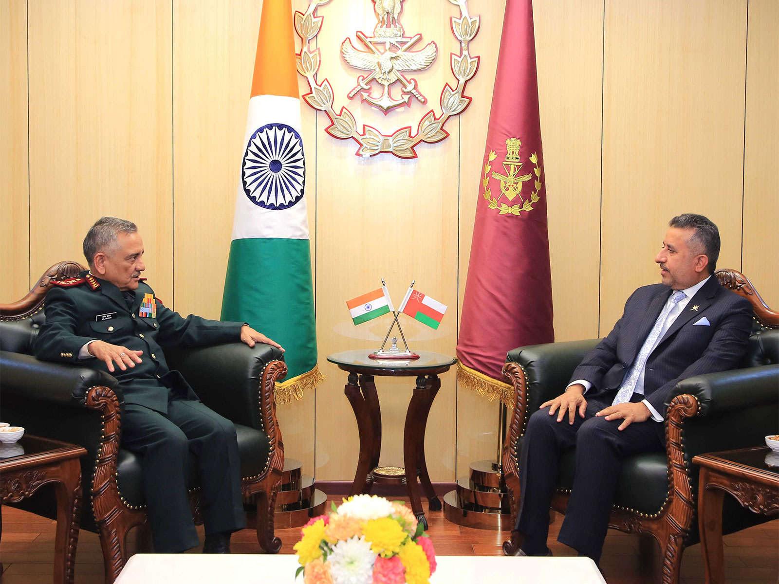 General Anil Chauhan, Chief of Defence Staff  meets Mohammed Bin Nasser Bin Ali Al-Zaabi, Secretary General, MoD, Sultanate of Oman (Photo: X/@HQ_IDS_India)