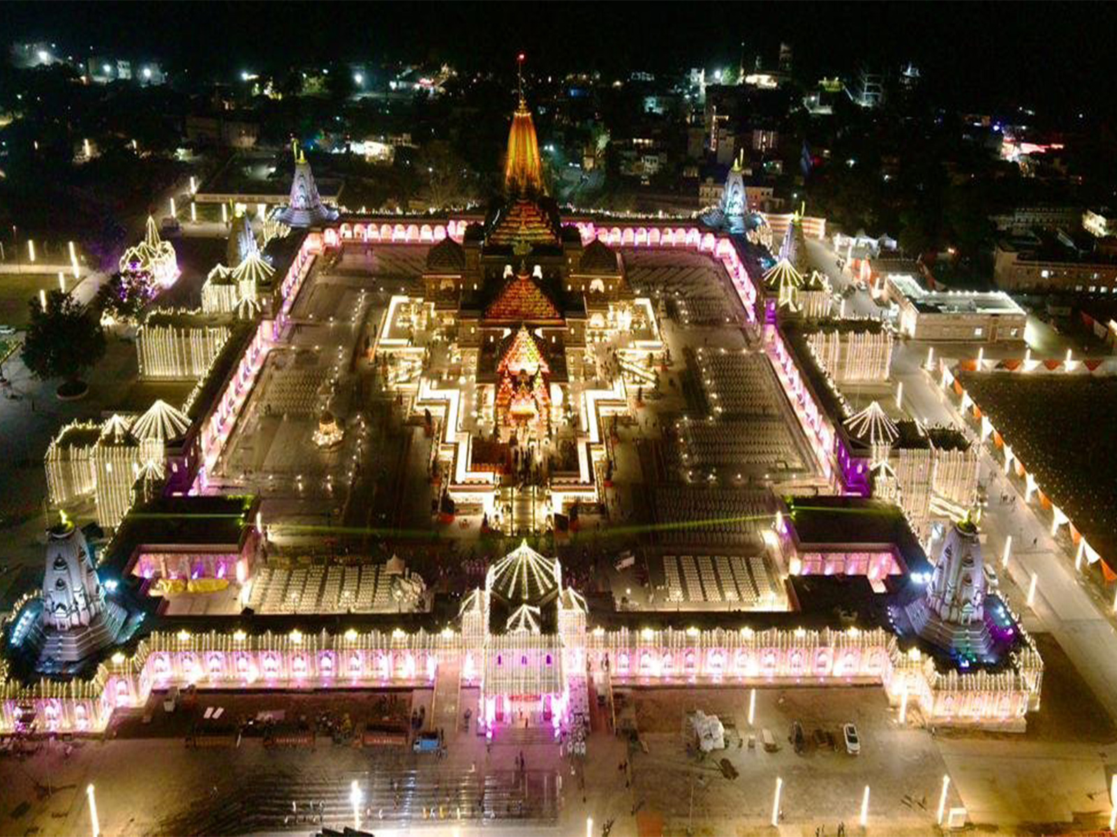 Shri Ram Janmabhoomi Temple in Ayodhya decked up ahead of the flag hoisting ceremony on November 25 (Photo/Ayodhya Information Department)