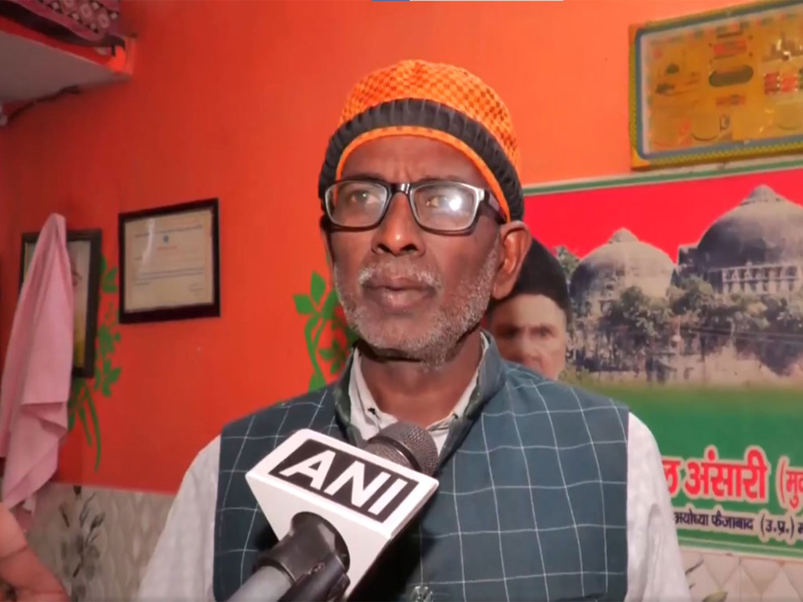 Iqbal Ansari, former litigant in Ram Janmabhoomi-Babri Masjid disputed structure case. (Photo/ANI)