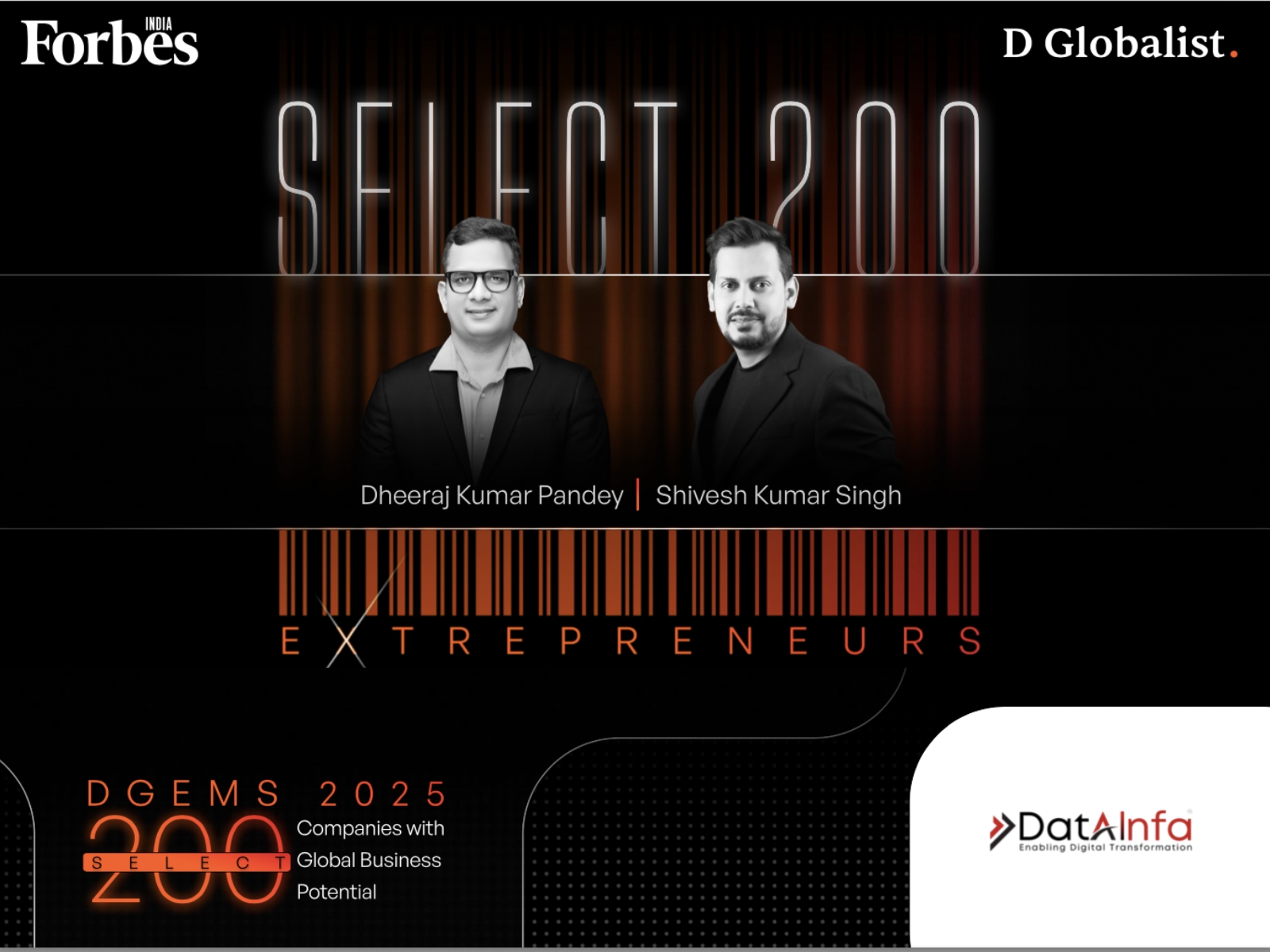 DatAInfa Selected for Forbes India DGEMS 2025 as a Global Data-AI Transformation Leader