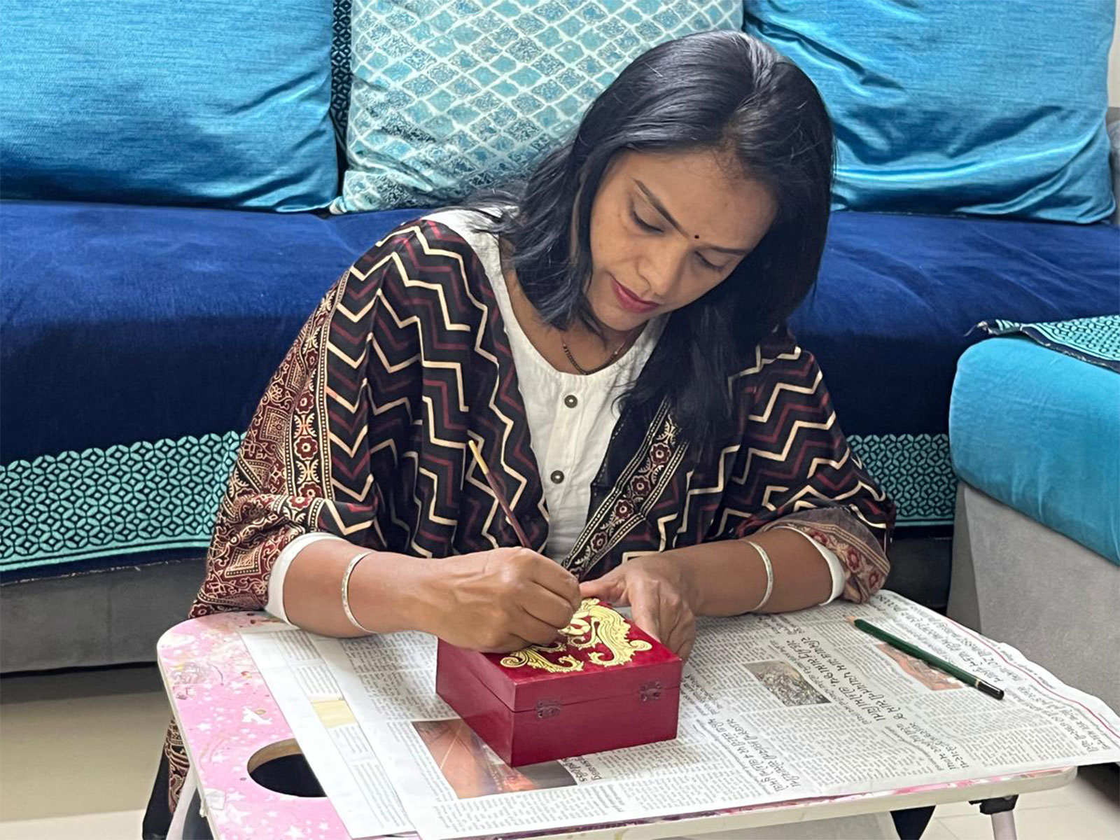 Gujarat artisan under Garvi Gurjari (Photo/ANI) 