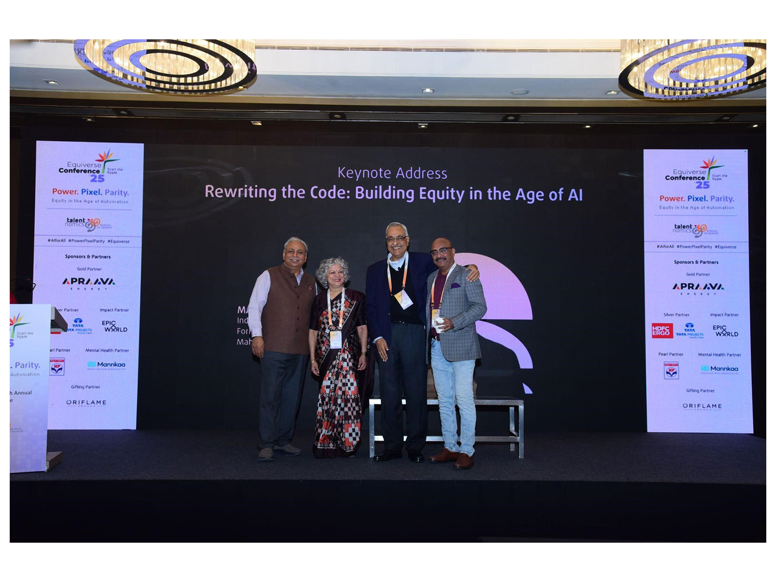 CP Gurnani, Manoj Chugh, & Jagdish Mitra joined Ipsita Kathuria at the 10th Annual TalentNomics Conference: Equity in the Age of Automation