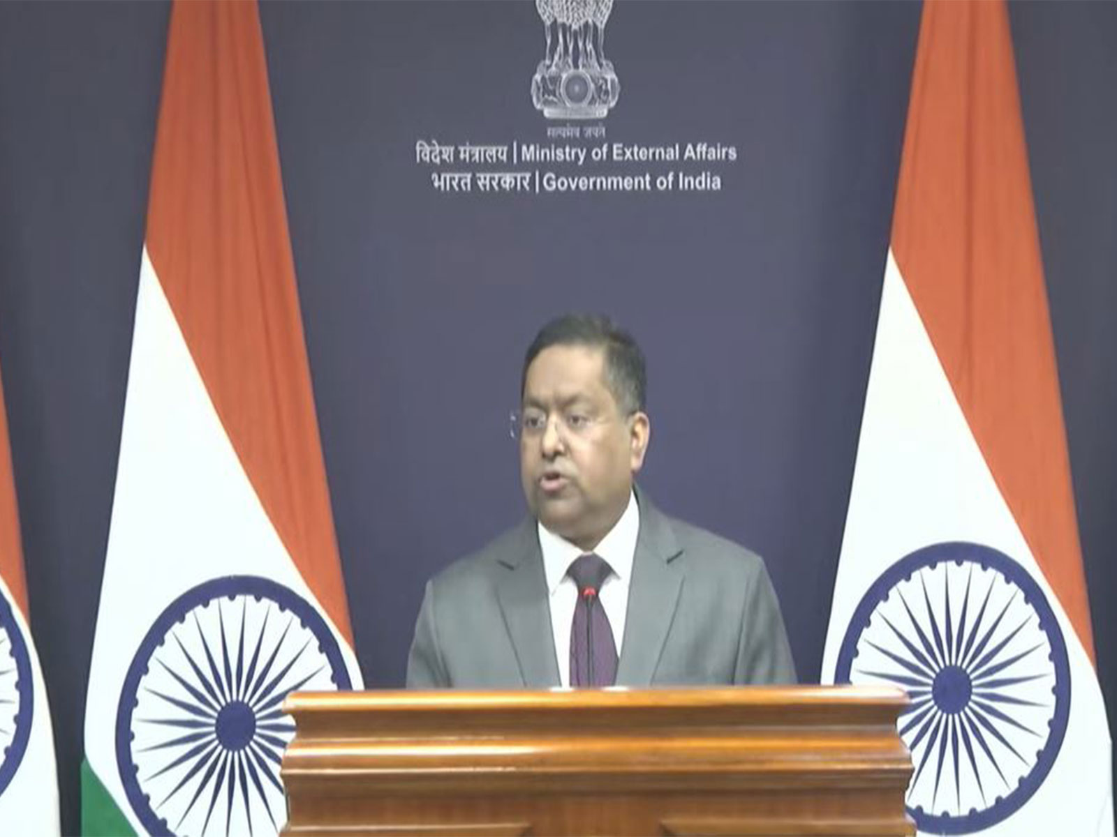 MEA Spokesperson Randhir Jaiswal (Photo:YouTube/MEA) 