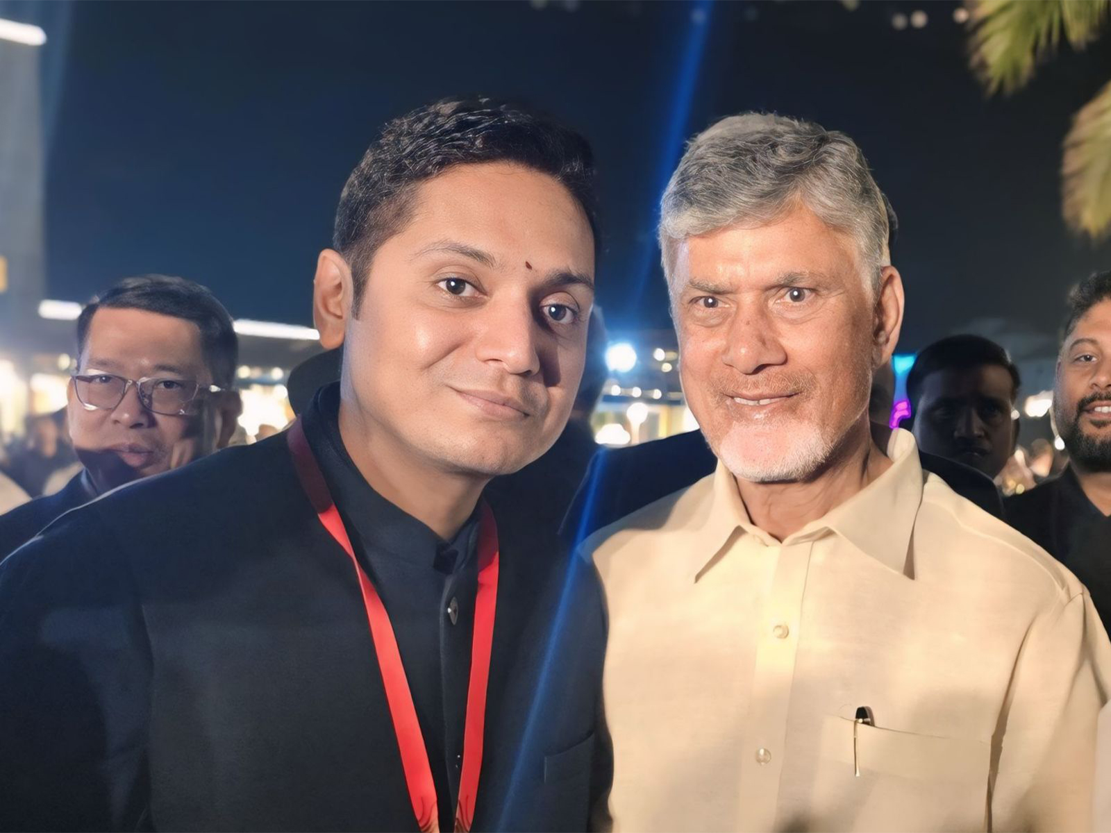  EaseMyTrip Co-Founder Rikant Pitti and Andhra Pradesh CM Chandrababu Naidu (Photo/X@rikantpitti)