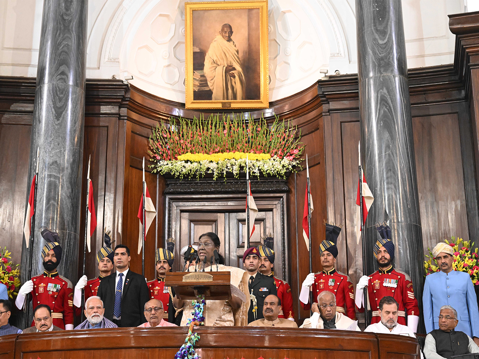  President Droupadi Murmu speaking at Constitution Day funciton in Samvidhan Sadan  (Photo/PIB)