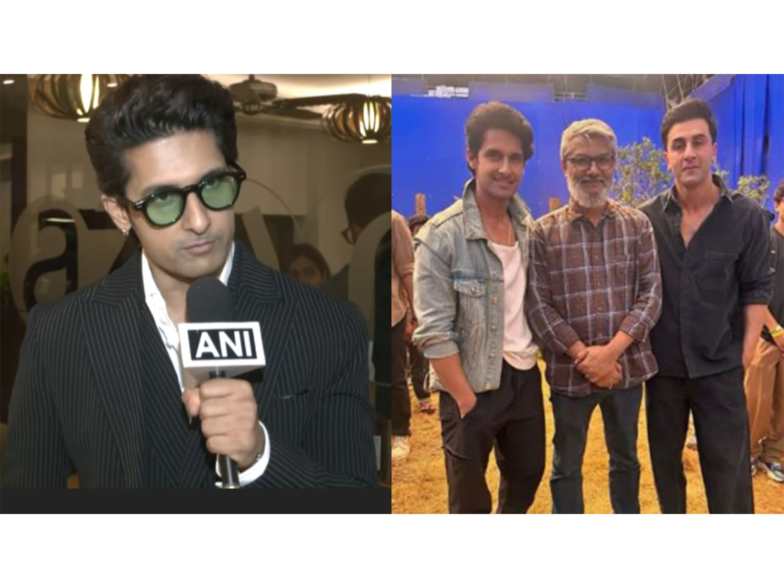 Ravie Dubey (L) Ravie Dubey with Ranbir and Nitish Tiwari (Photo/ANI/instagram/@ravidubey2312)
