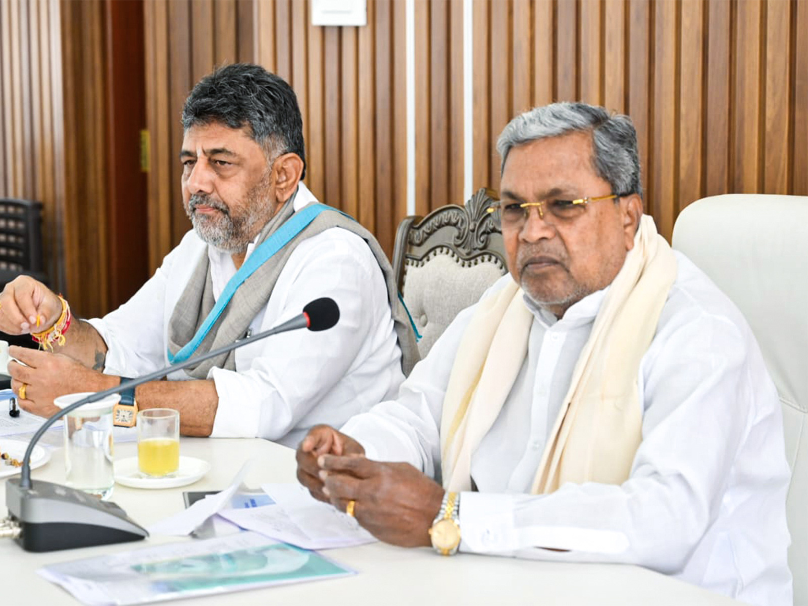 Karnataka Chief Minister Siddaramaiah and Deputy CM DK Shivakumar (Photo/ANI)