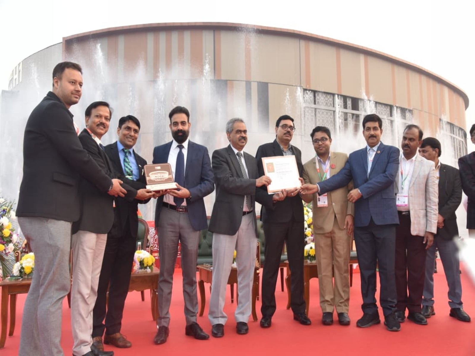 Director of the Assam Pavilion receiving the award. (Photo/ANI)