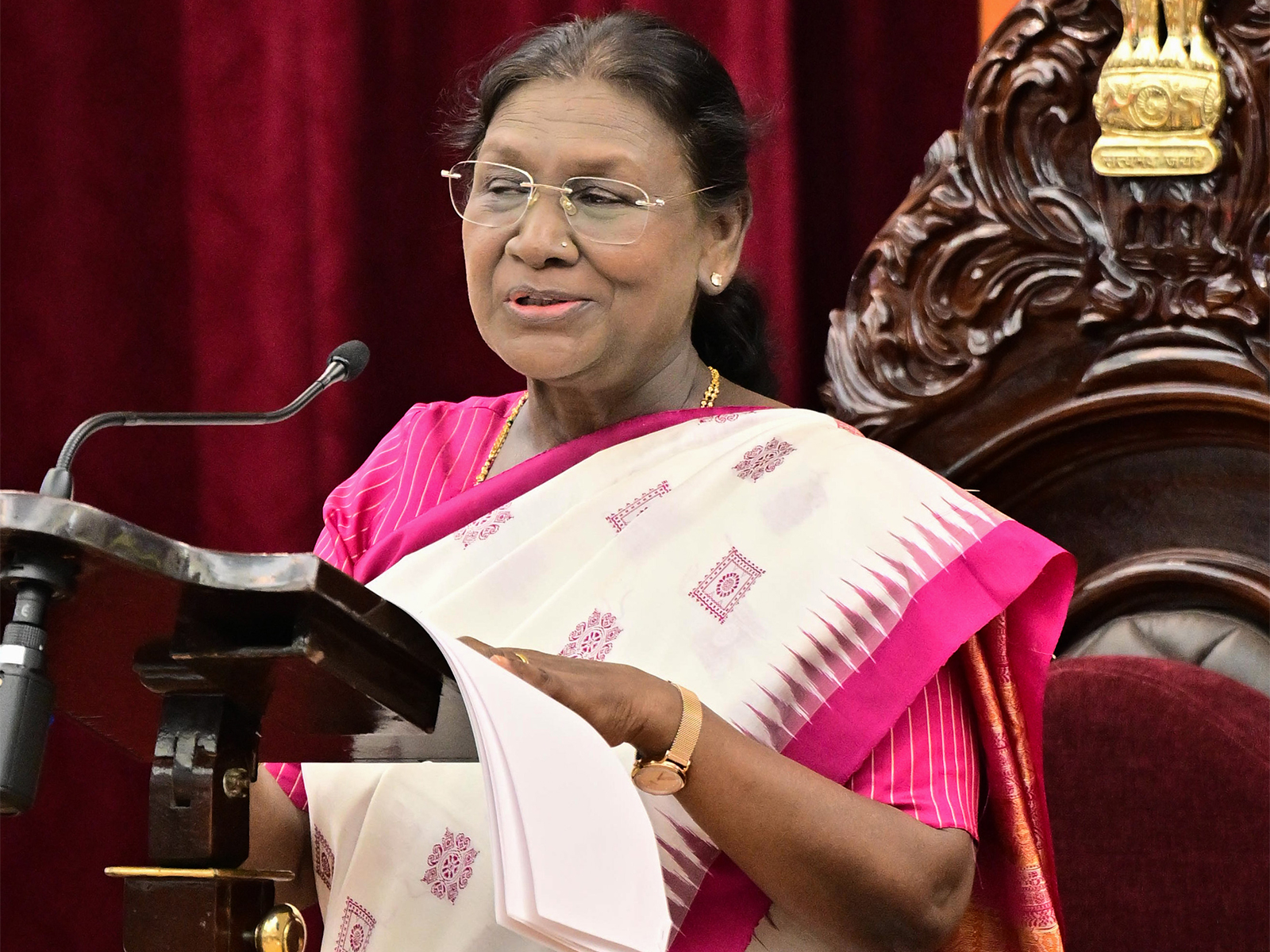President Droupadi Murmu at Odisha Legislative assembly in Bhubaneswar (Photo/ President's Secretariat)