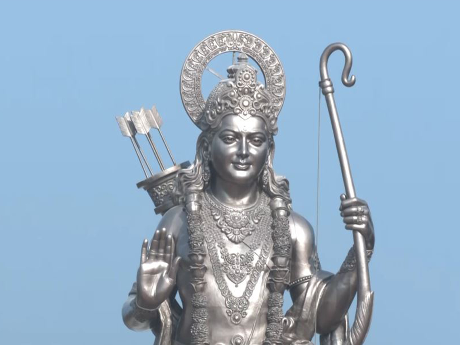 77-foot-tall bronze statue of Lord Ram Shree Samsthan Gokarn Partagali Jeevottam Math in Partagali, Goa (Photo/ANI)