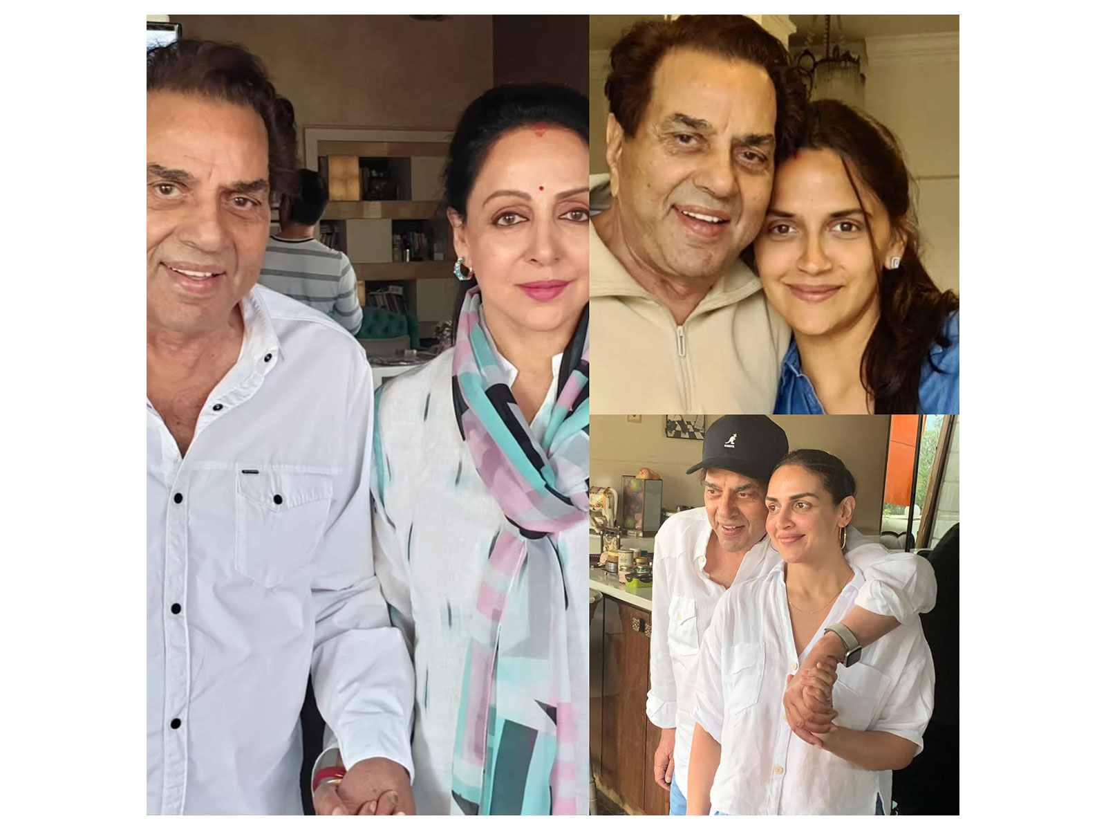 Dharmendra, Hema Malini, Esha Deol and Ahana Deol (Photo; Instagram/@dreamgirlhemamalini)