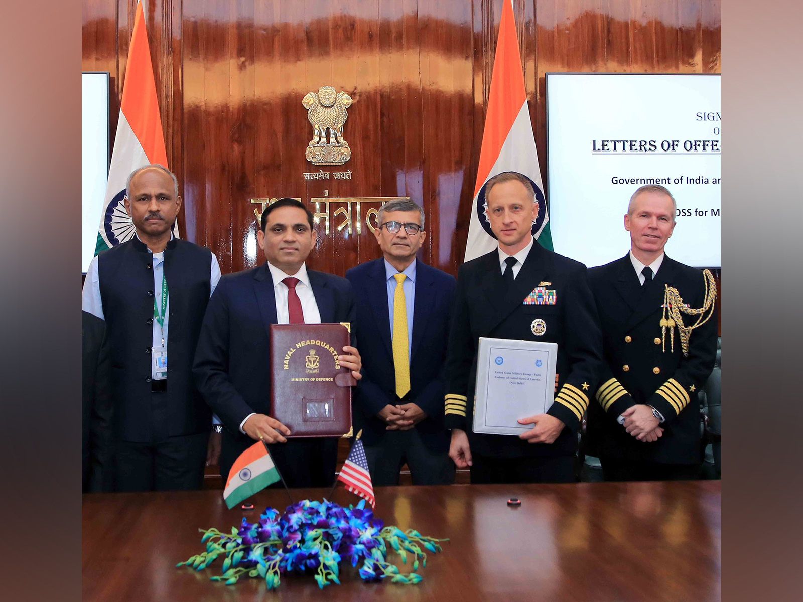Defence Ministry signs Rs 7,995-crore pact with US for 5-year sustainment support of Navy's MH-60R helicopters (Photo/X@SpokespersonMoD)