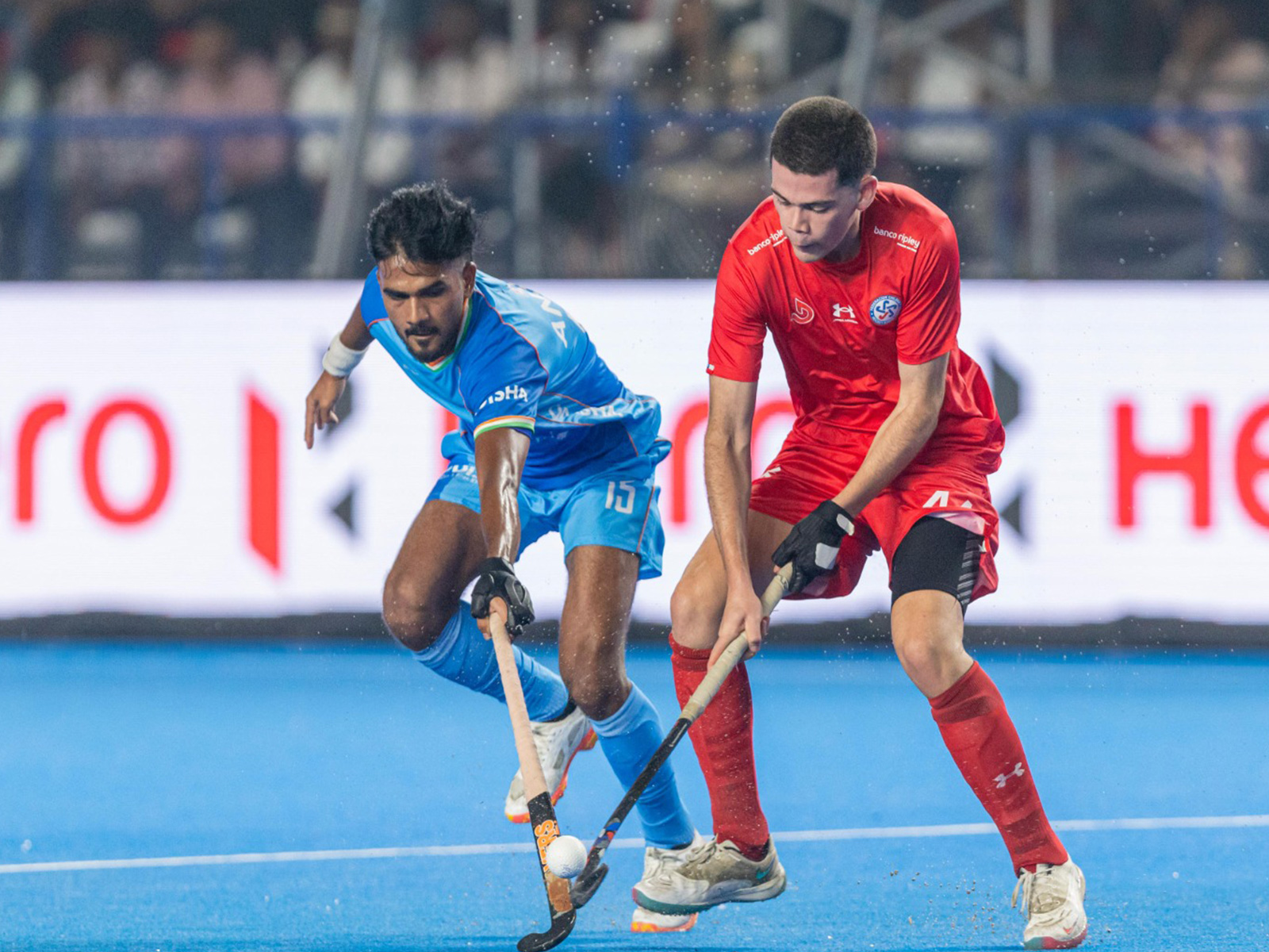 India in action against Chile. (Photo: HI Media)