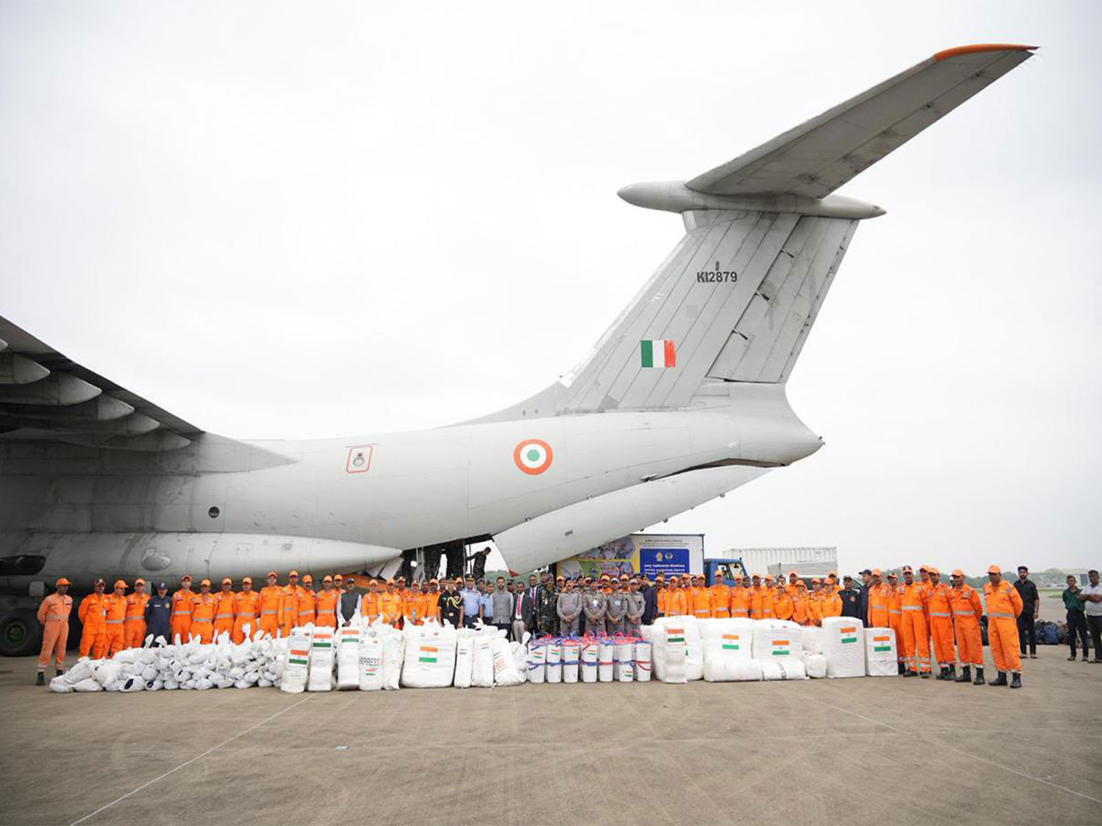 IAF IL-76 delivers 27 tons of Indian relief to Sri Lanka under Operation Sagar Bandhu. (Photo: X/@DrSJaishankar)
