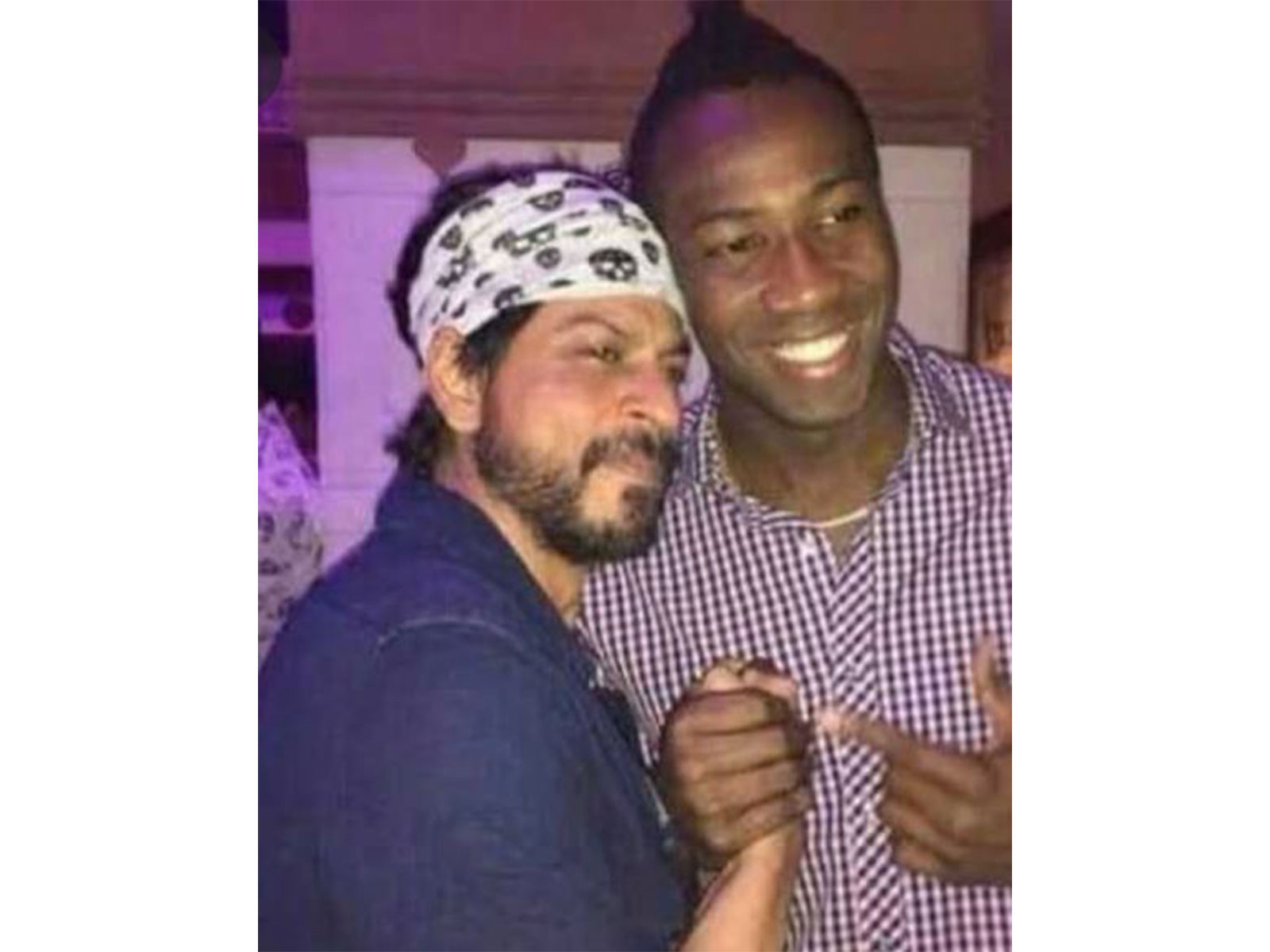 SRK with Andre Russell (Image source: Instagram@ar12russell)