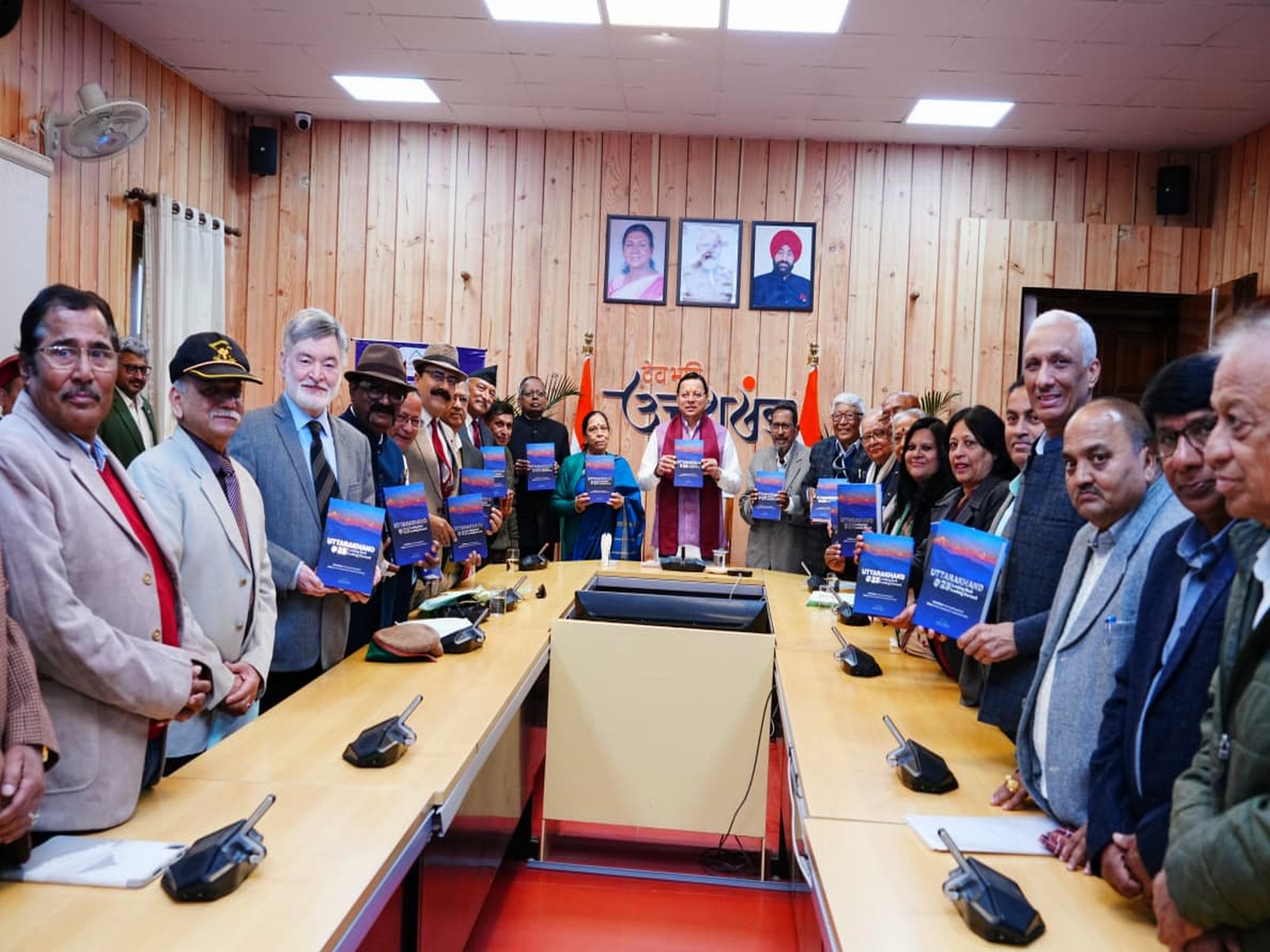 Uttarakhand Chief Minister Pushkar Singh Dhami unveils book tracing Uttarakhand's 25-year journey (Photo/Uttarakhand CMO)