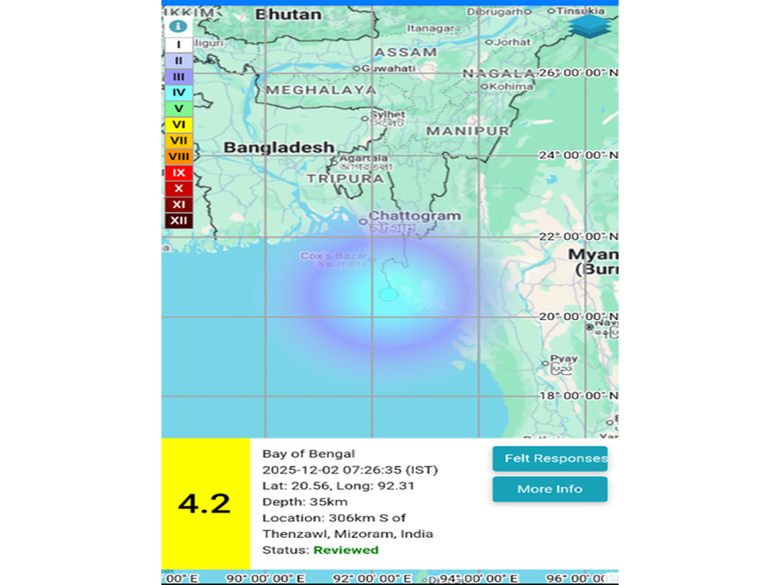 Image shared by National Centre of Seismology (Photo/X/@NCS_Earthquake)