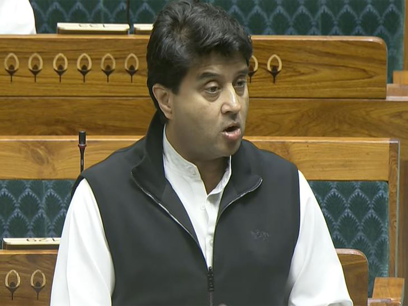 Union Minister Jyotiraditya Scindia (Photo/Sansad TV)