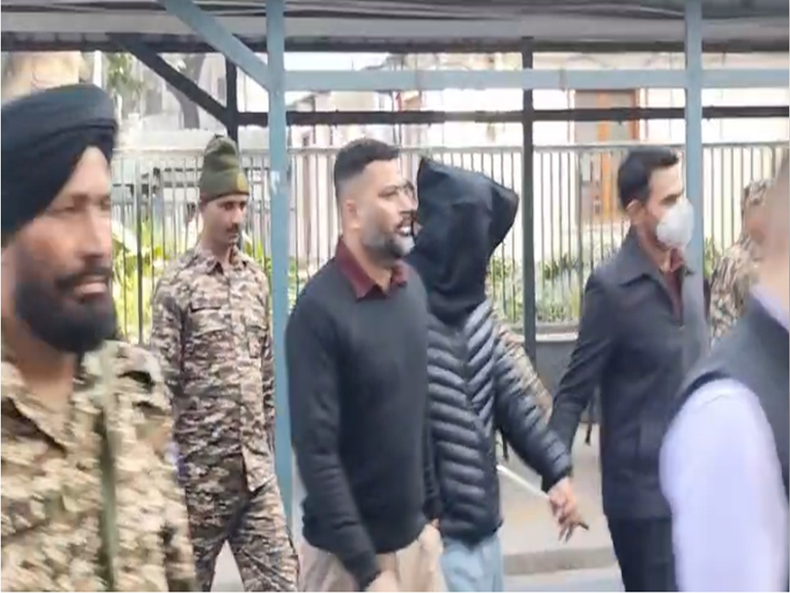  Jasir Bilal Wani being escorted from Patiala Court House (Photo/ANI)