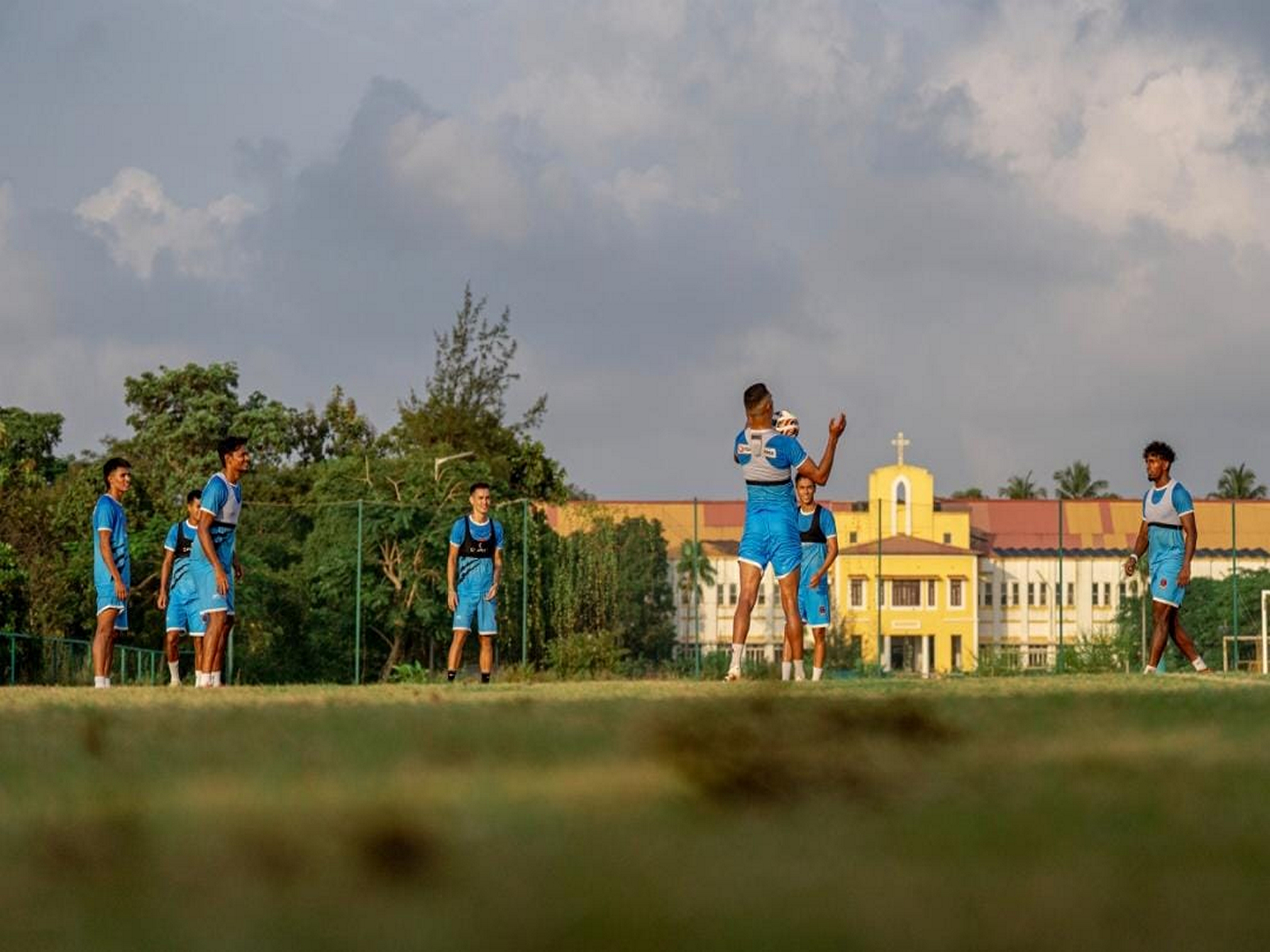 Punjab FC players training. (Photo: AIFF)