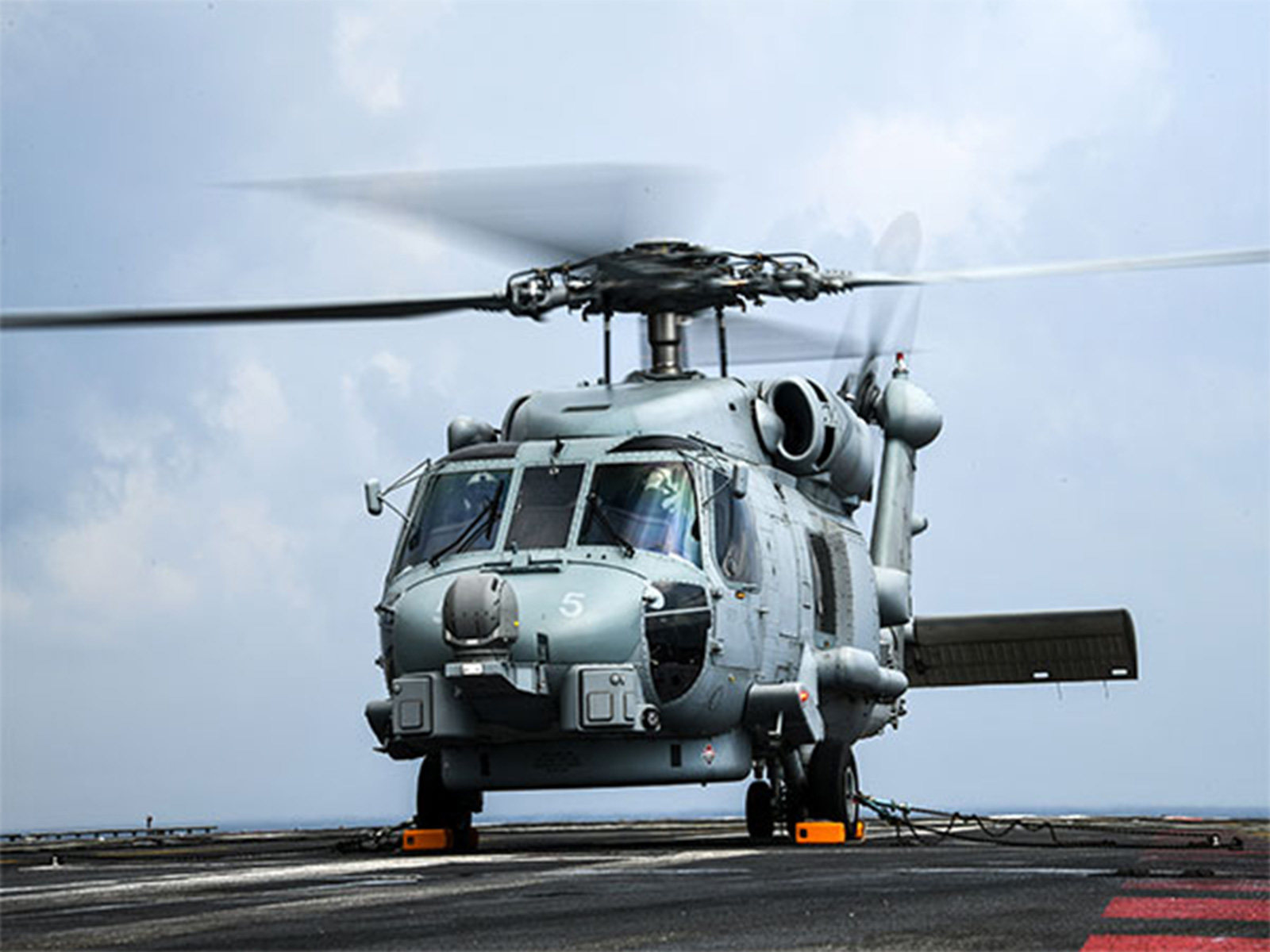 Indian Navy's MH 60R 'Seahawk' multi-role helicopter. (Photo/PIB)