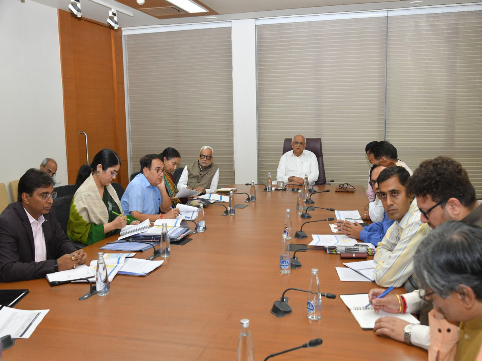 Chief Minister Bhupendra Patel at a high-level meeting in Gandhinagar (Photo/Gujarat CMO)