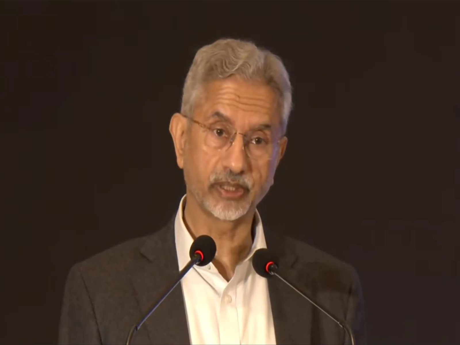 External Affairs Minister S Jaishankar speaks at India's World Annual Conclave 2025 in New Delhi. (Photo: X/@DrSJaishankar)