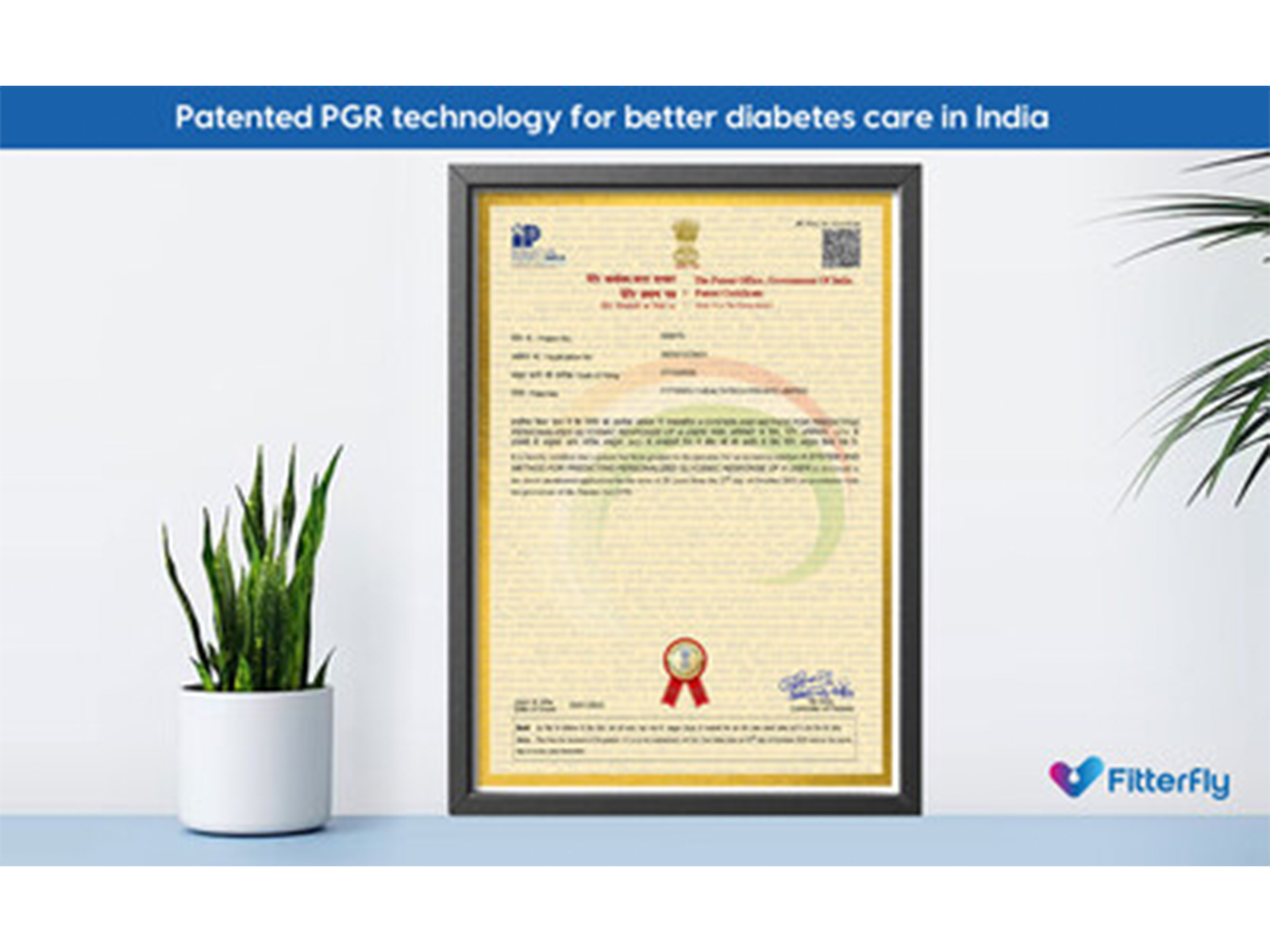 Official patent certificate granted for Fitterfly's Personalised Glycemic Response (PGR) technology