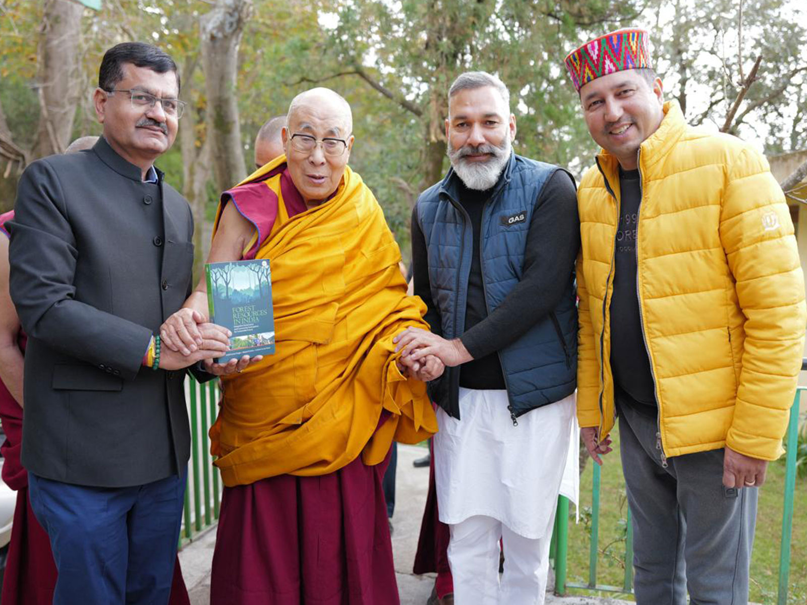 Dalai Lama launches 'Forest Resources in India..' (Image source: X/ @@nbt_india)