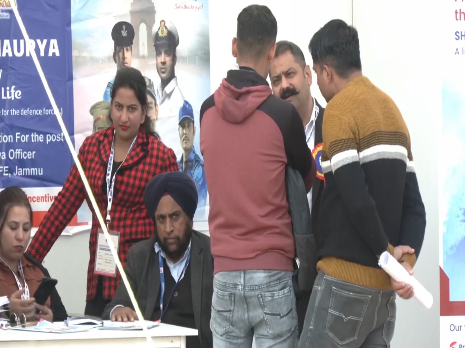 Directorate General Resettlement (DGR) Ex-Servicemen Job Fair, Jammu (Photo/ANI)