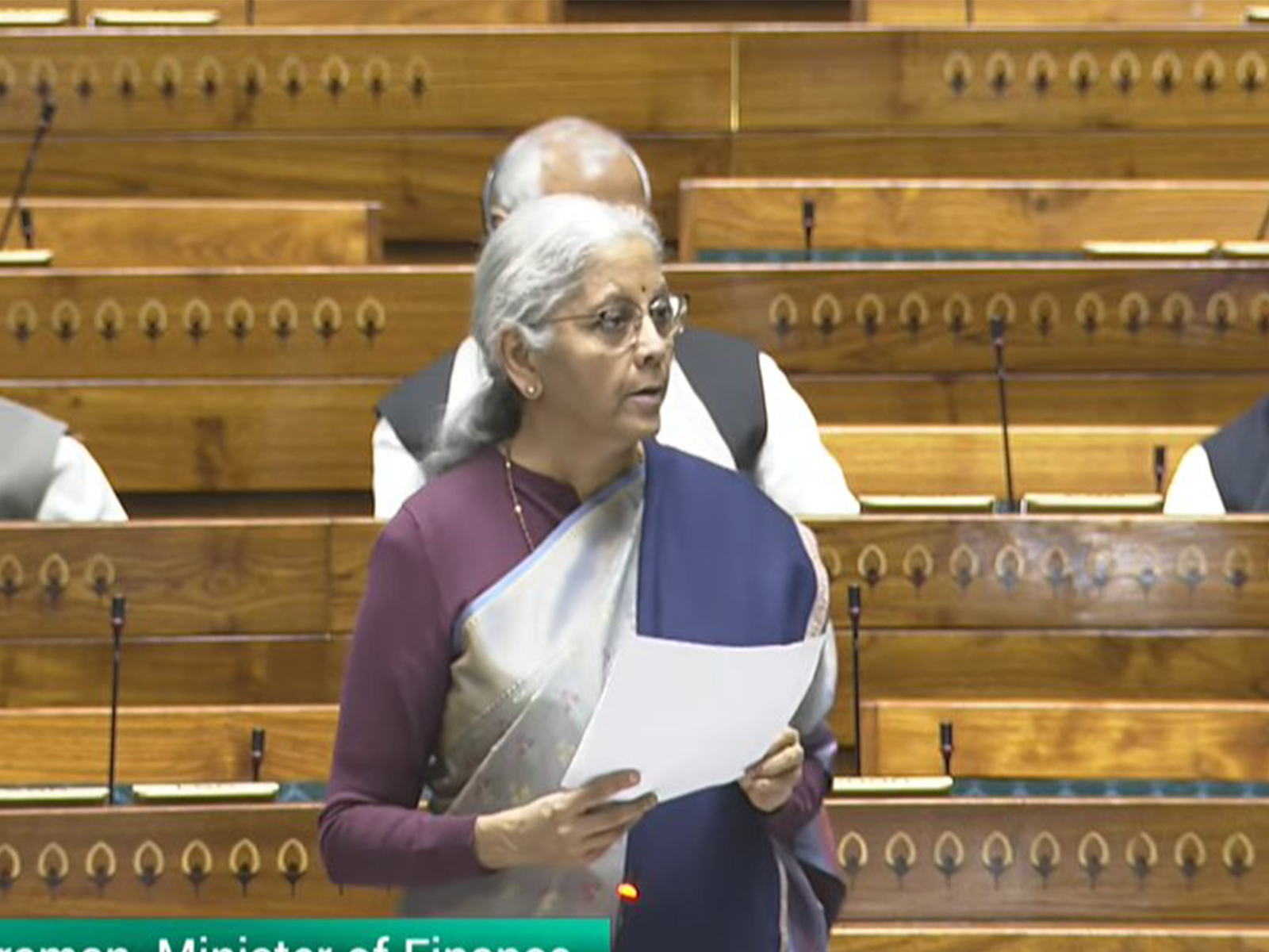 Finance Minister Nirmala Sitharaman (Image: Sansad TV)