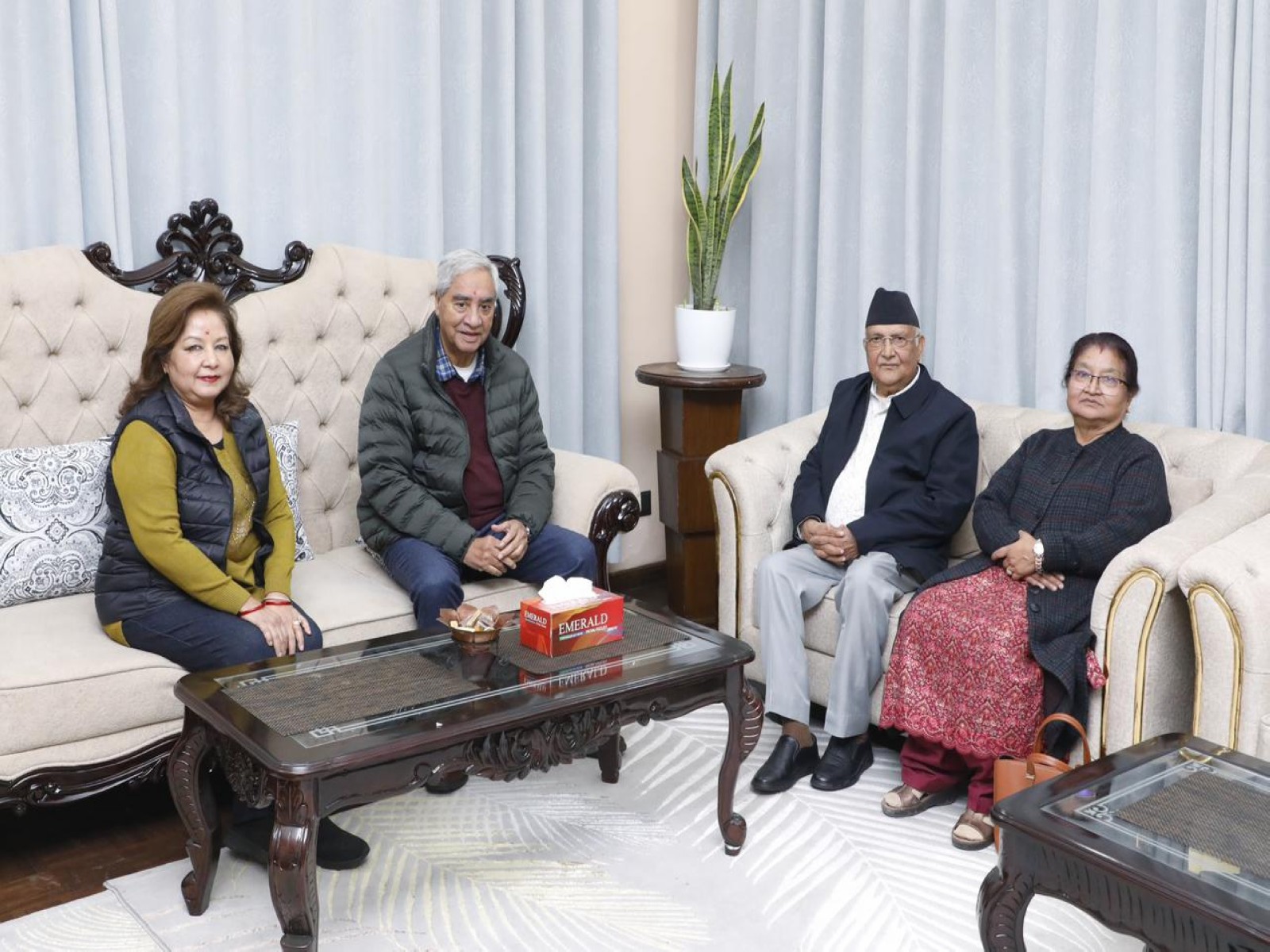  Nepal's former Prime Minister's KP Sharma Oli and Sher Bahadur Deuba (Photo/KP Oli Secretariat)