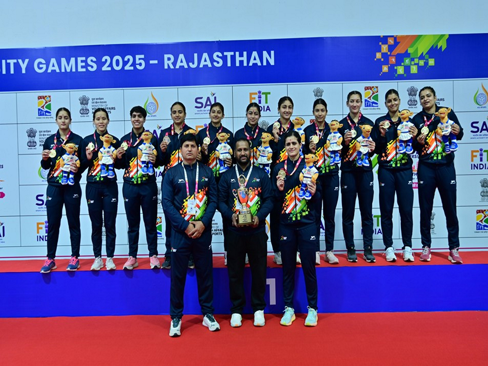 Chandigarh women's team with Kabaddi title. (Photo: SAI Media)