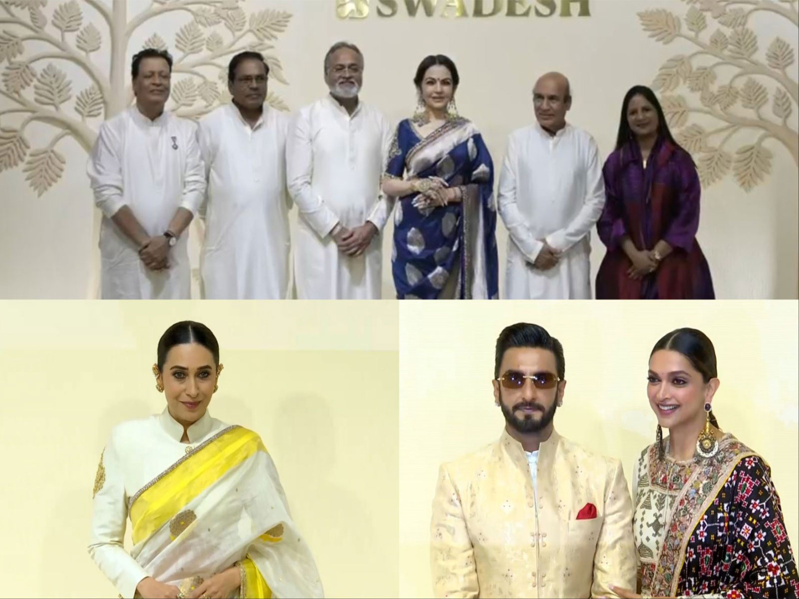 Nita Ambani with artisans, Deepika and Ranveer, Karisma Kapoor (Photo/ANI)