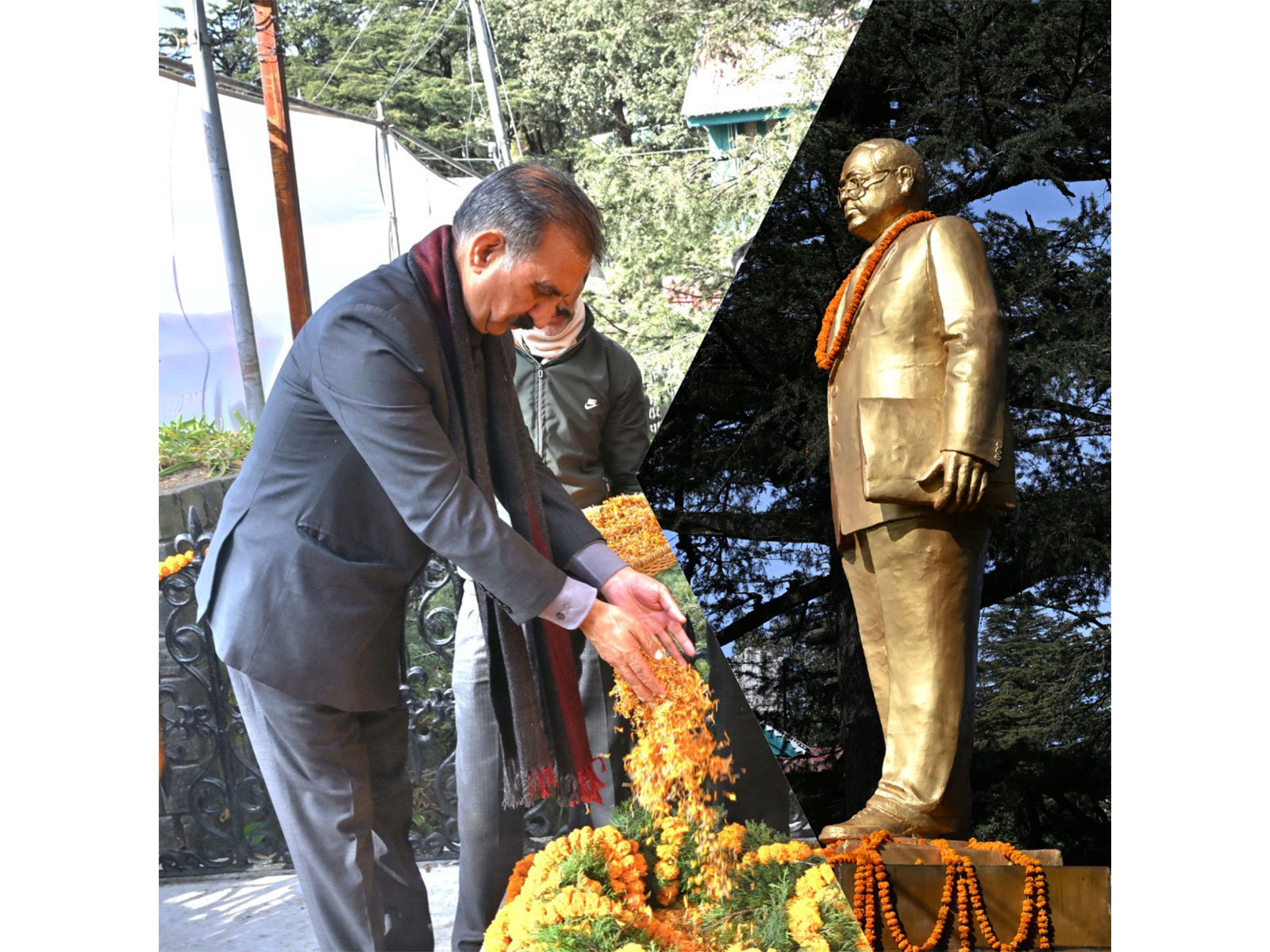Himachal Pradesh Chief Minister Sukhvinder Singh Sukhu pays tribute (Photo/CMO) 