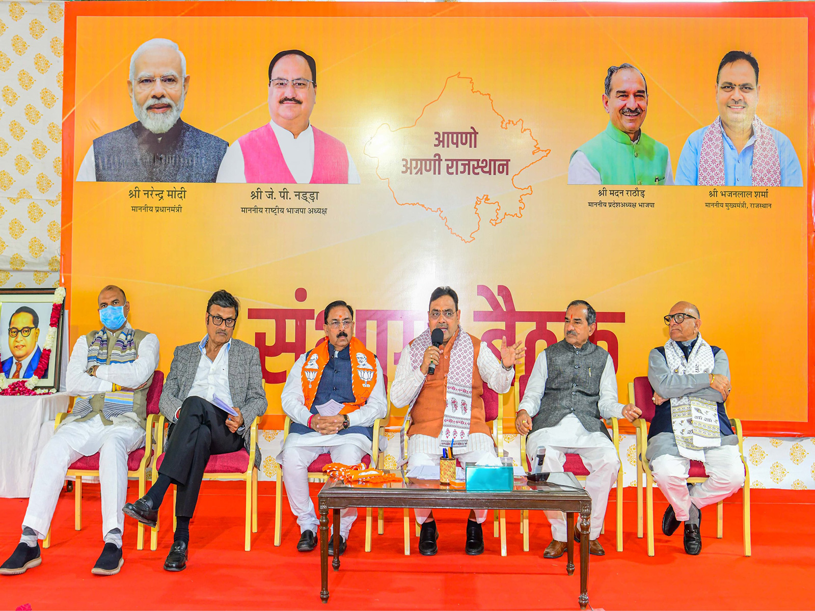 CM Bhajanlal Sharma alongwith BJP State President Madan Rathore (Photo/X/@BhajanlalBjp)
