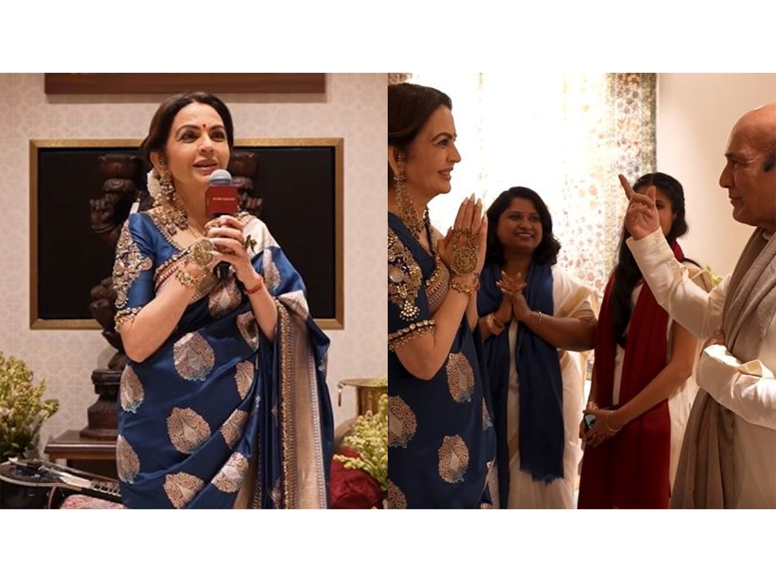 Founder-Chairperson of Reliance Foundation Nita Ambani honoured artists and artisans (Photo/ANI)